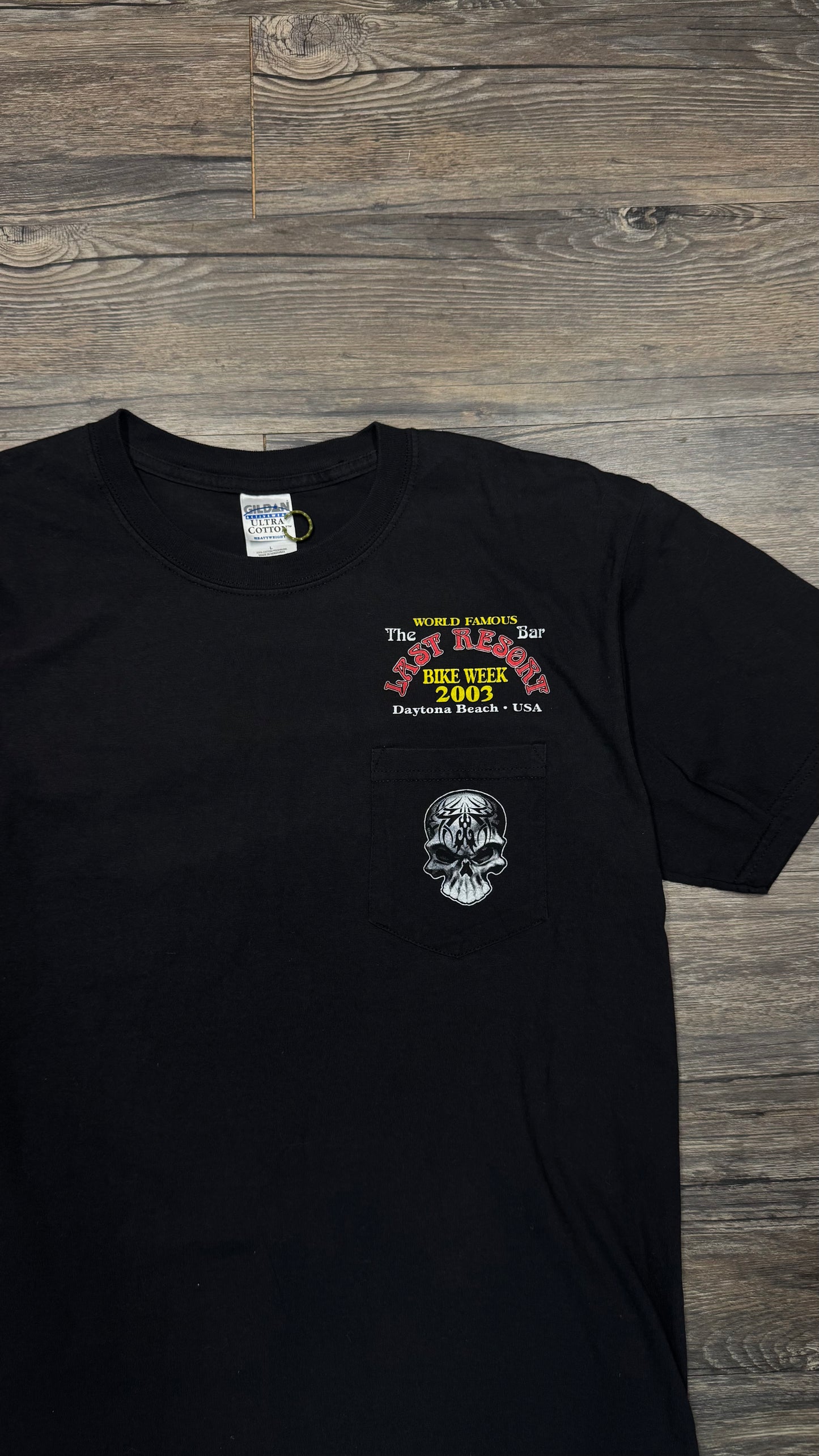 Y2K LAST RESORT BIKER TEE (L)
