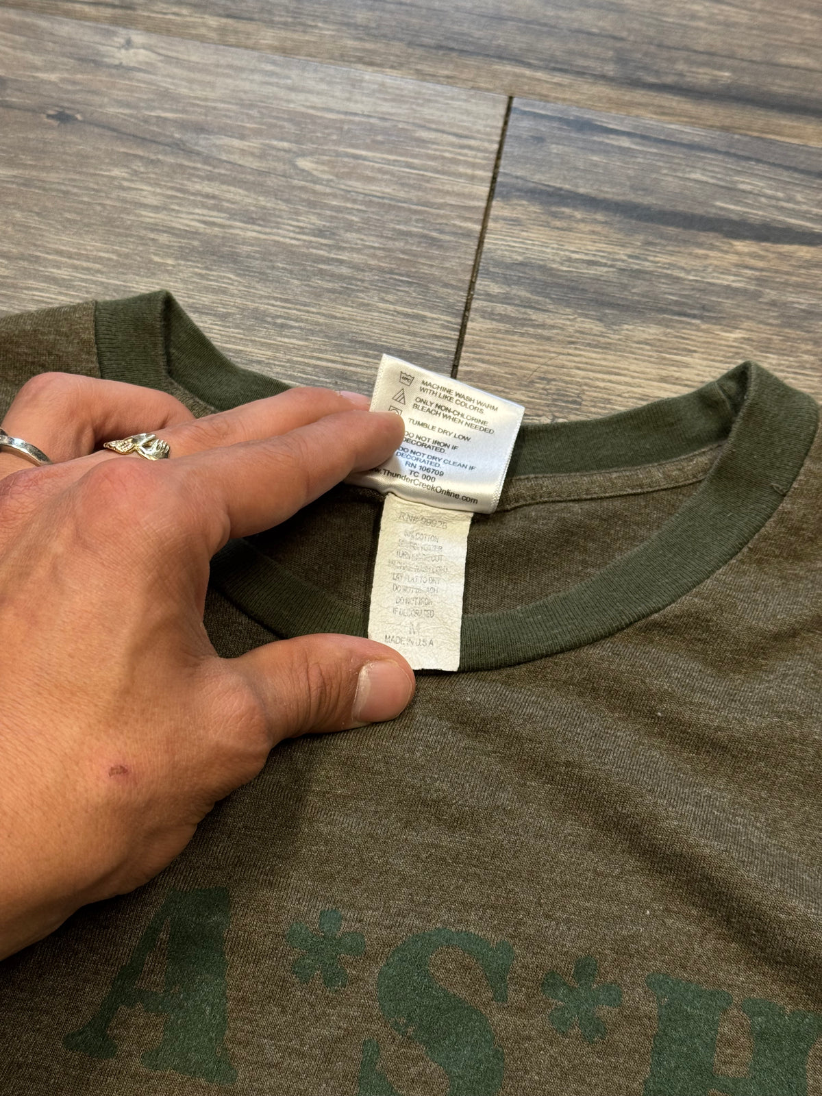 MASH VINTAGE MILITARY GREEN T-SHIRT (M)