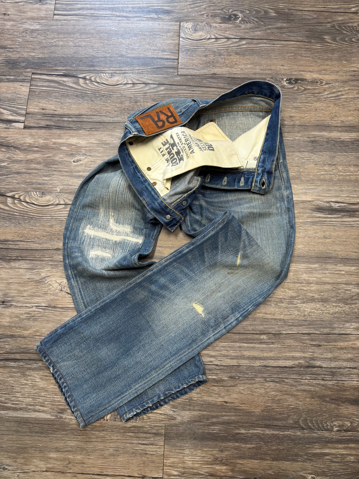 DOUBLE RL LIGHTWASH STRAIGHT LEG JEANS (29)