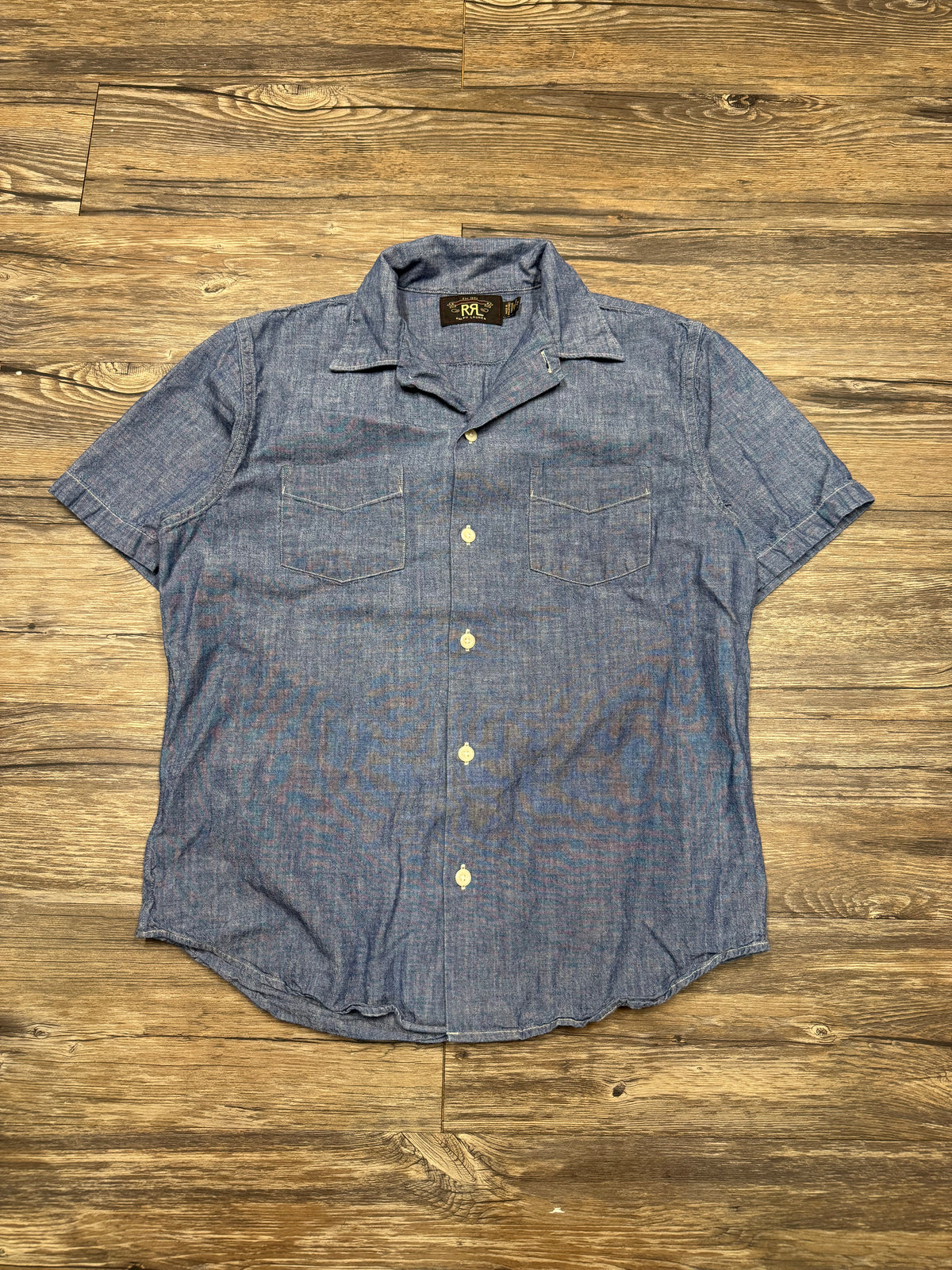 RRL WASHED BUTTON UP SHIRT (S)