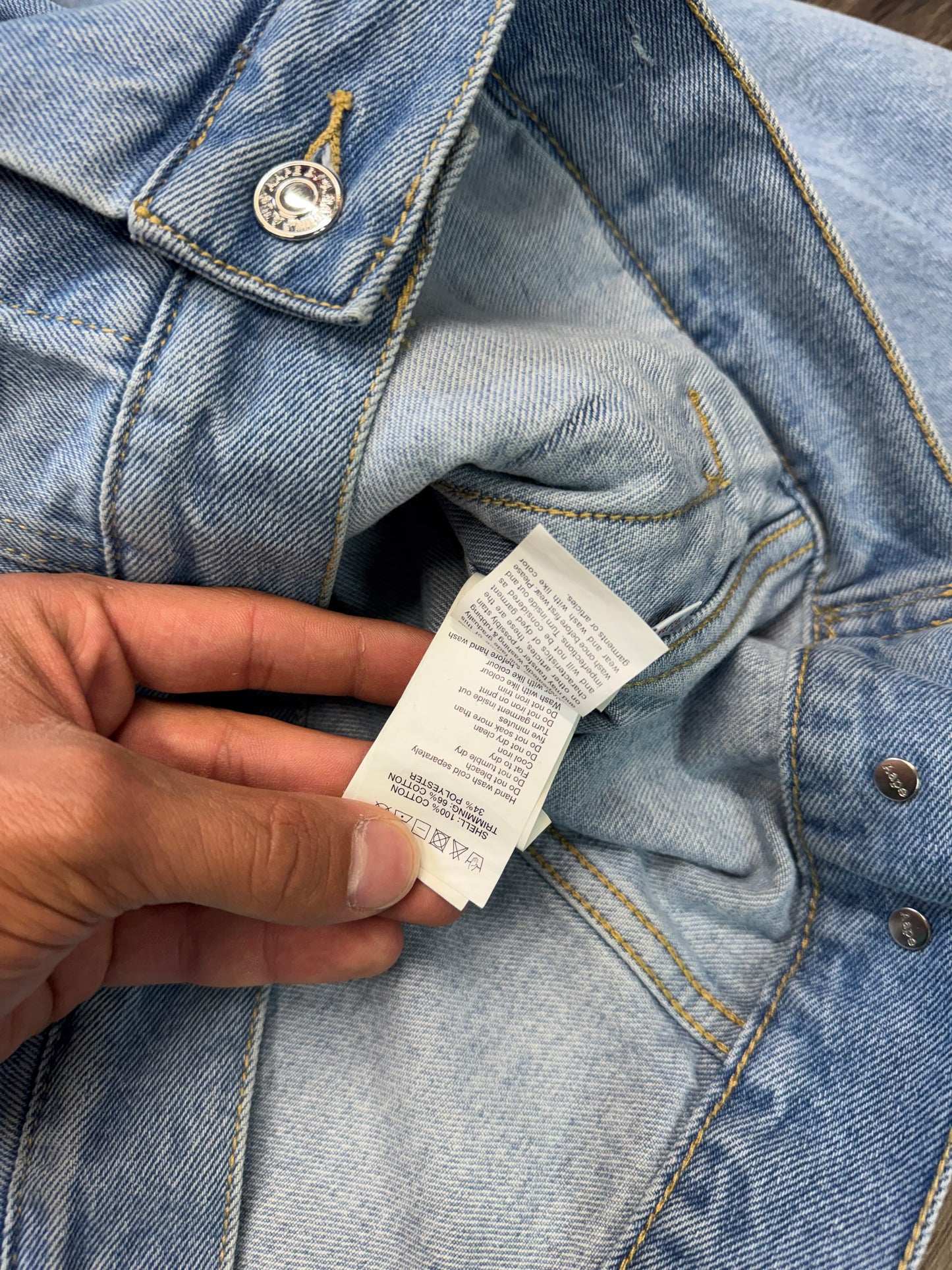 AAPE DENIM HOODED JACKET (L)