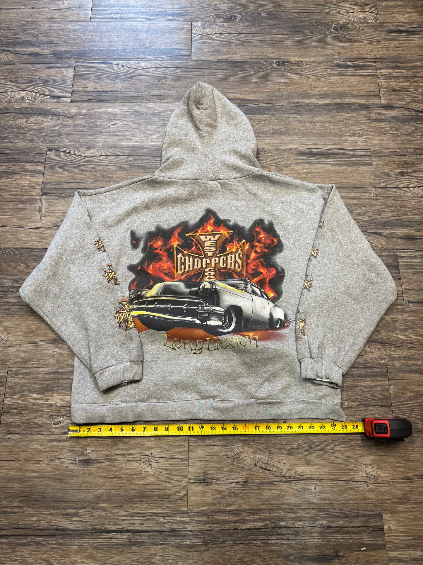 2000’s WEST COAST CHOPPER DISTRESSED HOODED SWEATSHIRT