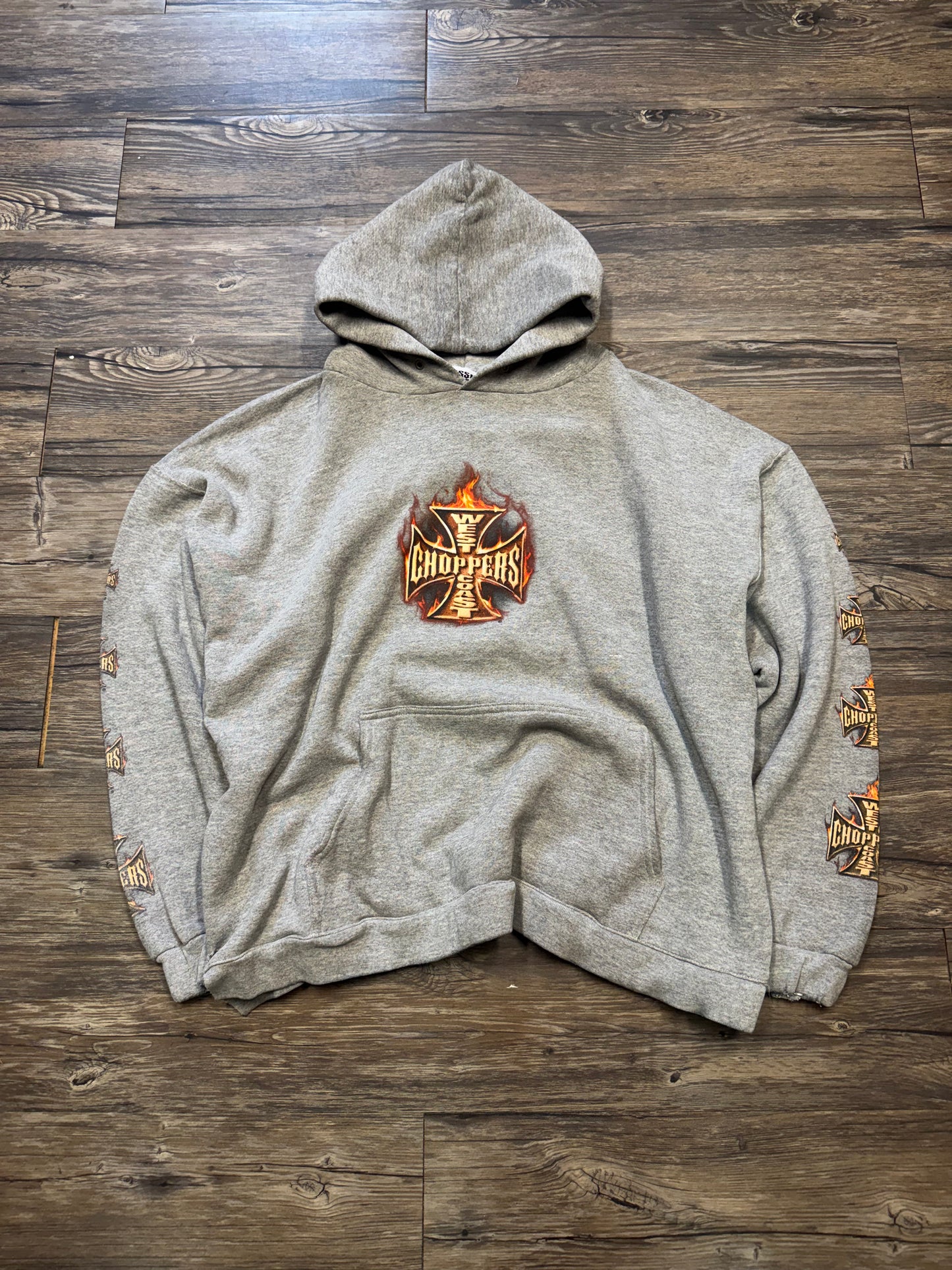 2000’s WEST COAST CHOPPER DISTRESSED HOODED SWEATSHIRT