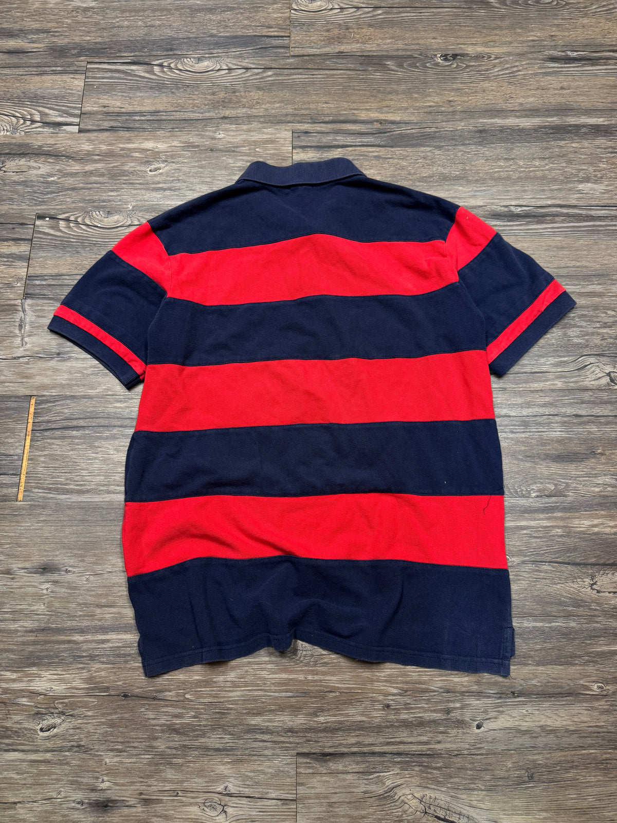POLO RALPH LAUREN STRIPED SMALL PONY POLO SHIRT (XXL)