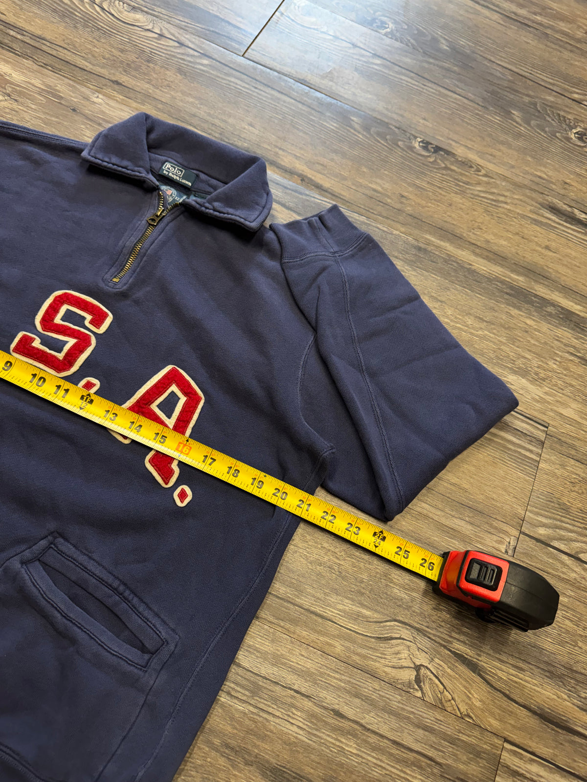 POLO RALPH LAUREN TEAM U.S.A QUARTER ZIP SWEATER (S)