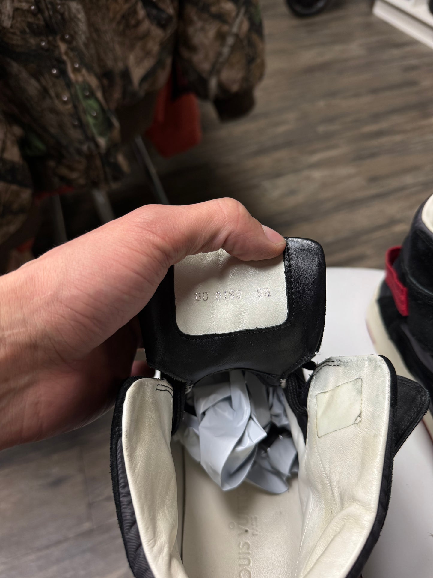 LOUIS VUITTON BLACK BASKETBALL SNEAKER (9.5)
