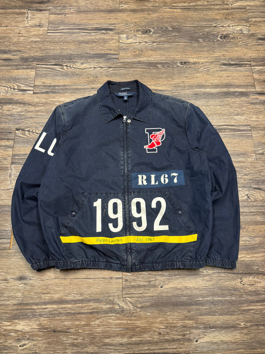 POLO RALPH LAUREN INDIGO STADIUM 1992 DENIM JACKET (L)
