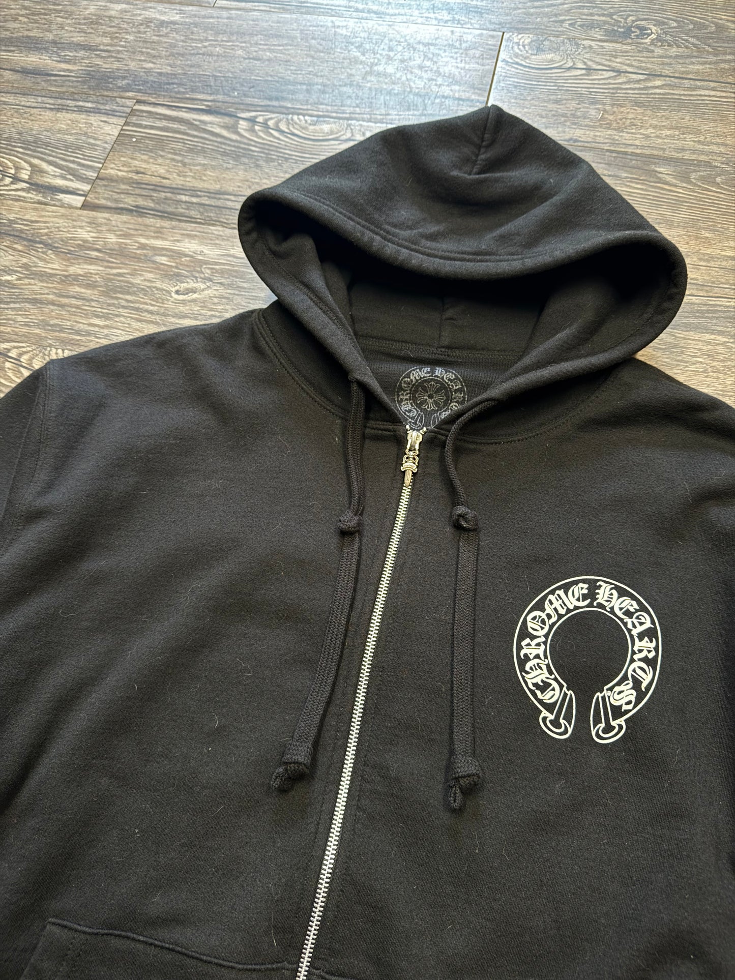 CHROME HEARTS HORSESHOE ZIP-UP HOODIE (L)