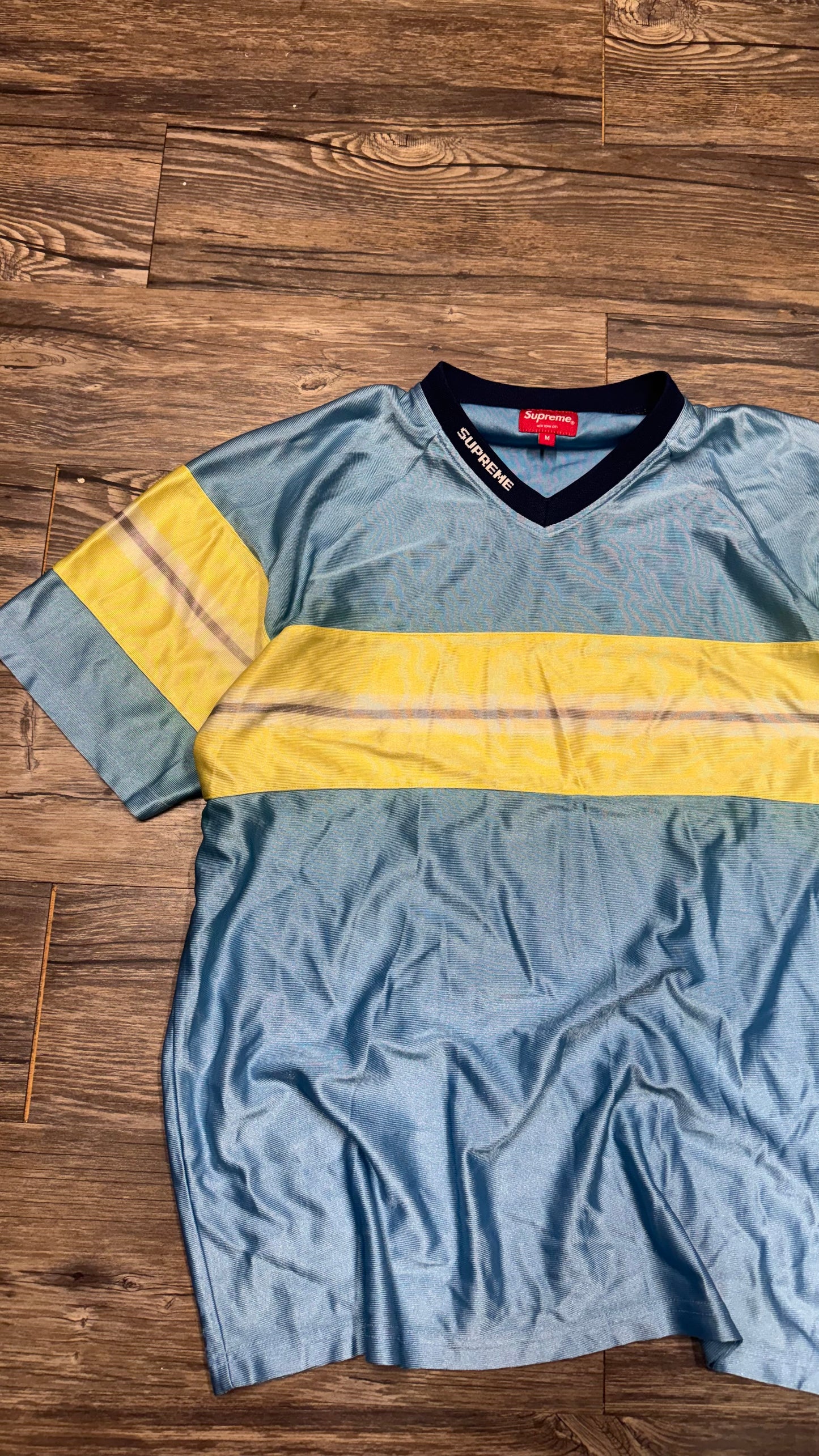 SUPREME YELLOW STRIPE JERSEY (M)