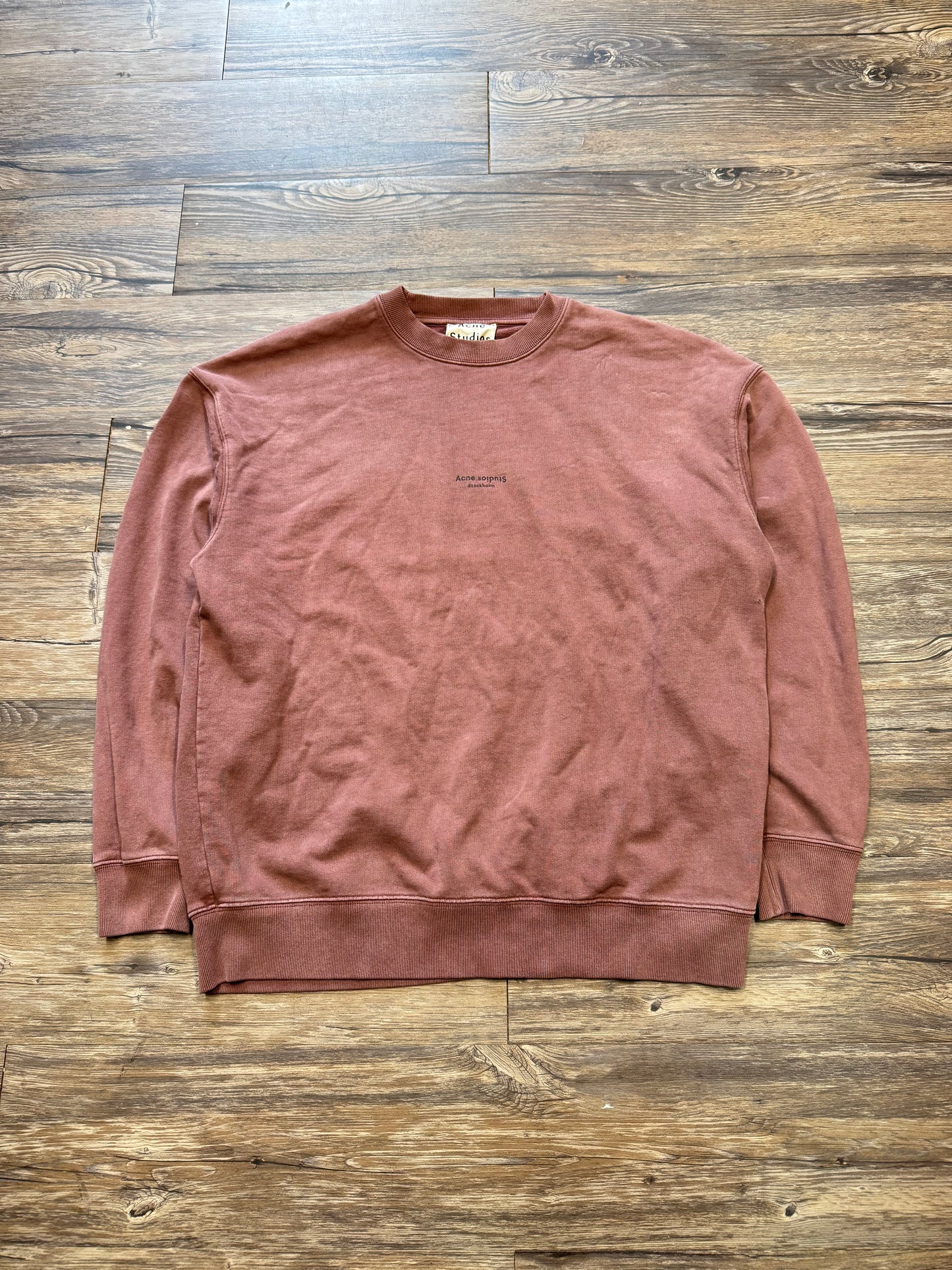 ACNE STUDIOS BASKETCASE SCREEN PRINTED BASIC CREWNECK (XS)