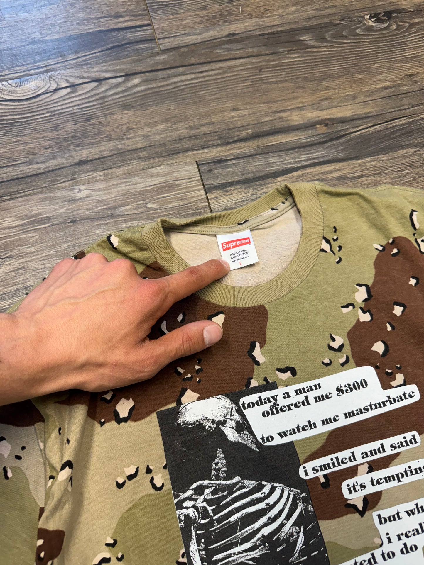SUPREME ANATOMY COACOA T-SHIRT (L)