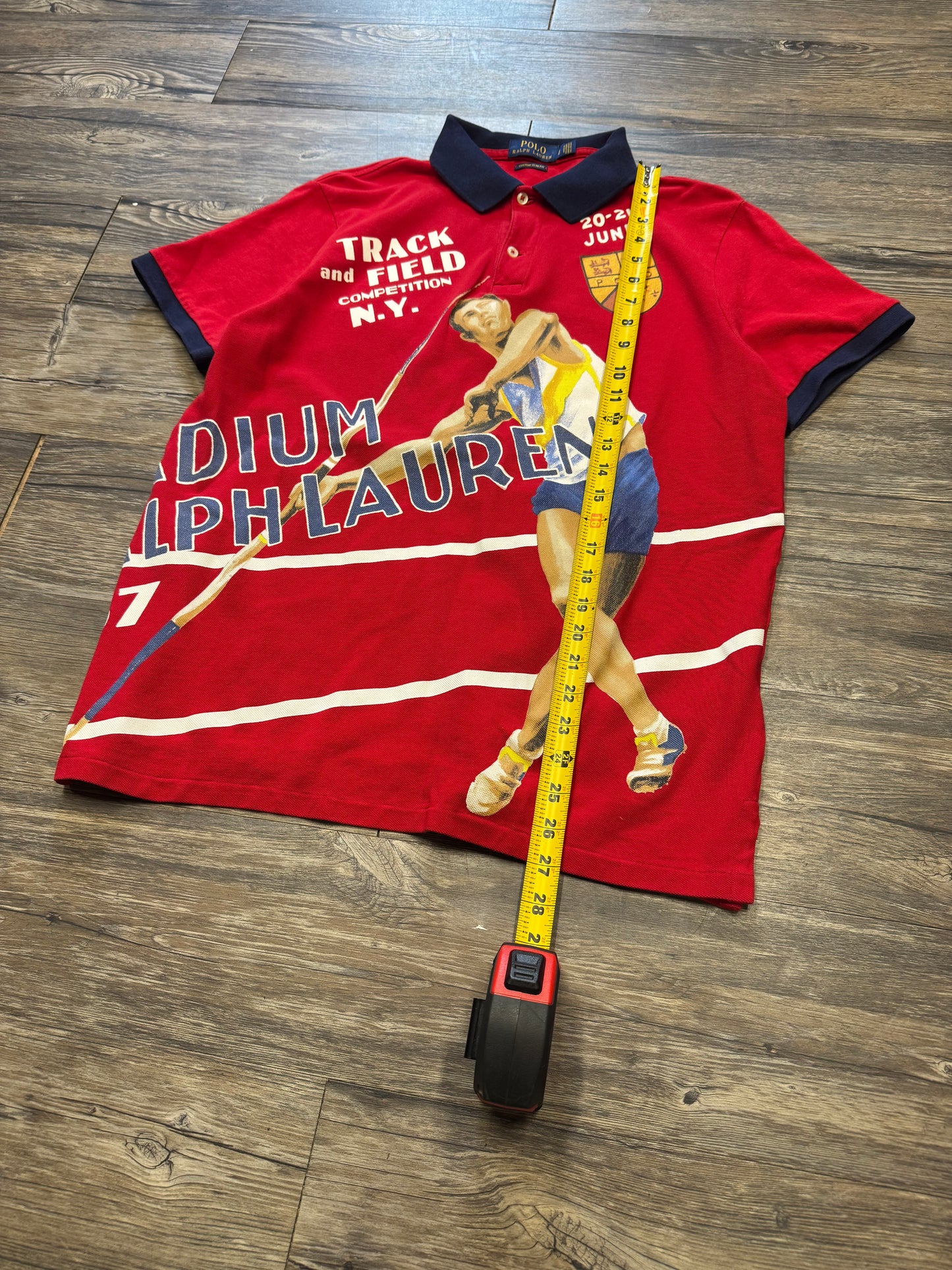 POLO RALPH LAUREN TRACK & FIELD CHARIOTS STADIUM SHIRT (L)
