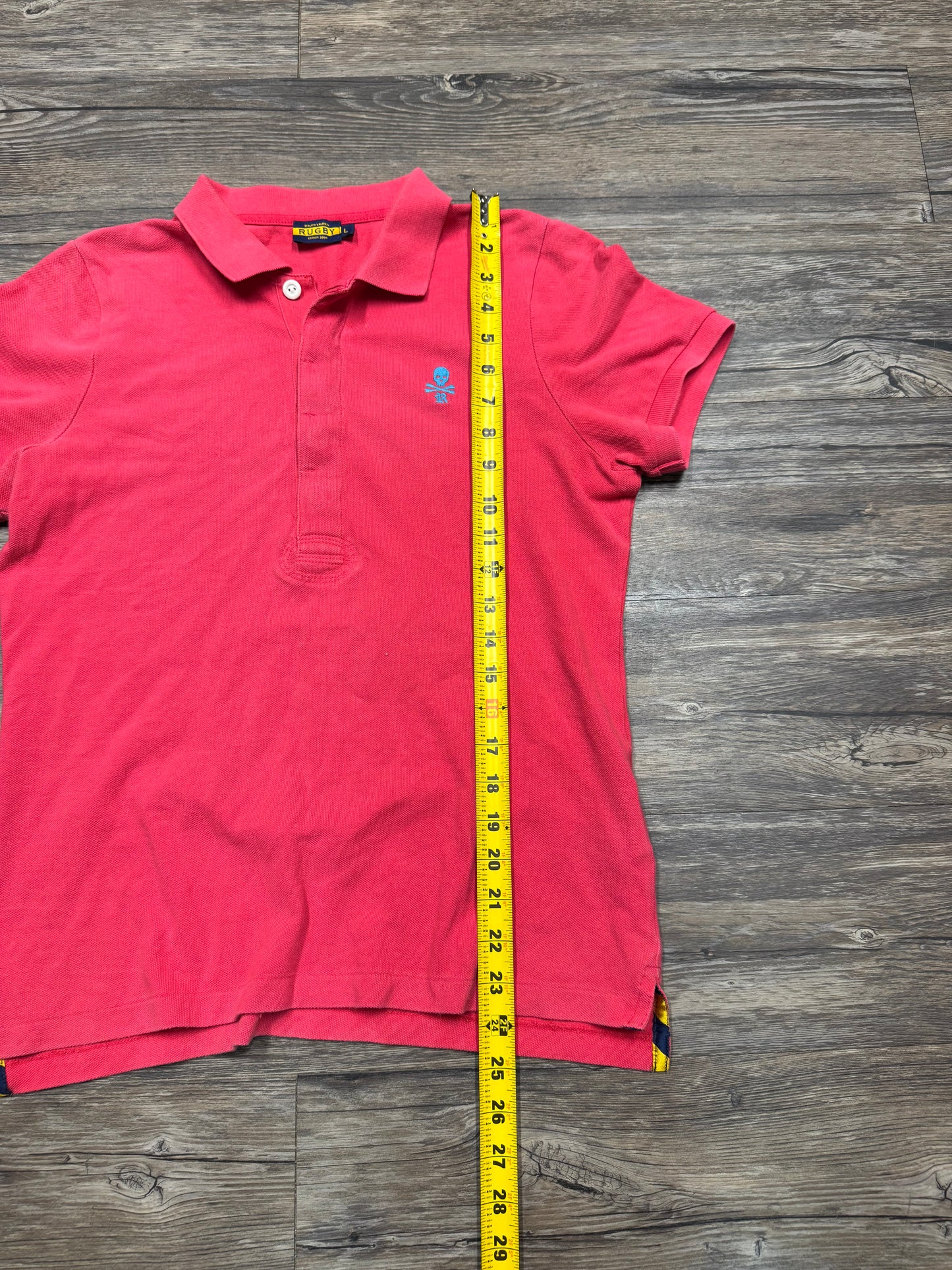 RUGBY BY RALPH LAUREN PINK POLO (L)