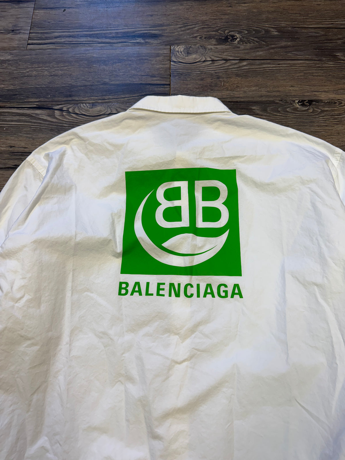 BALENCIAGA ECO FRIENDLY BUTTON UP DRESS SHIRT (M)