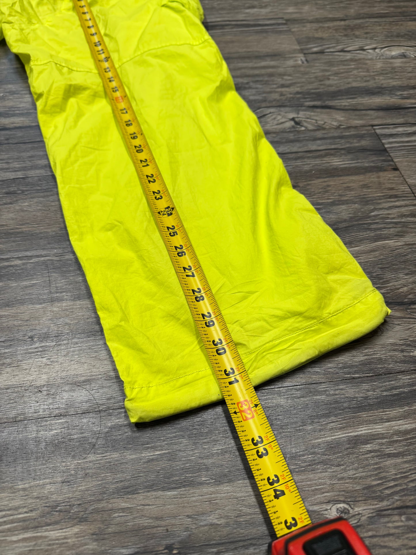 STONE ISLAND ‘LIME’ NYLON METAL CARGO PANTS (31)