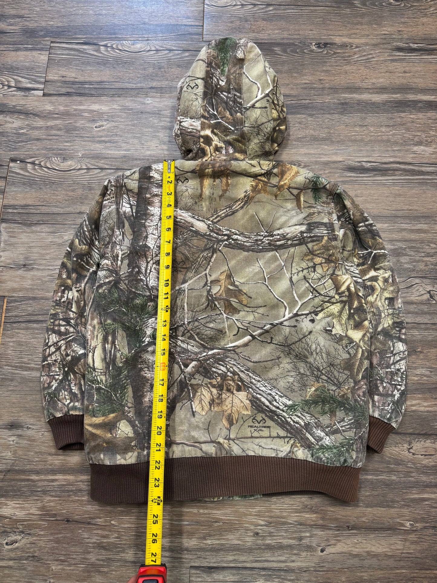 CARHARTT CAMO DISTRESSED WORK JACKET (S)