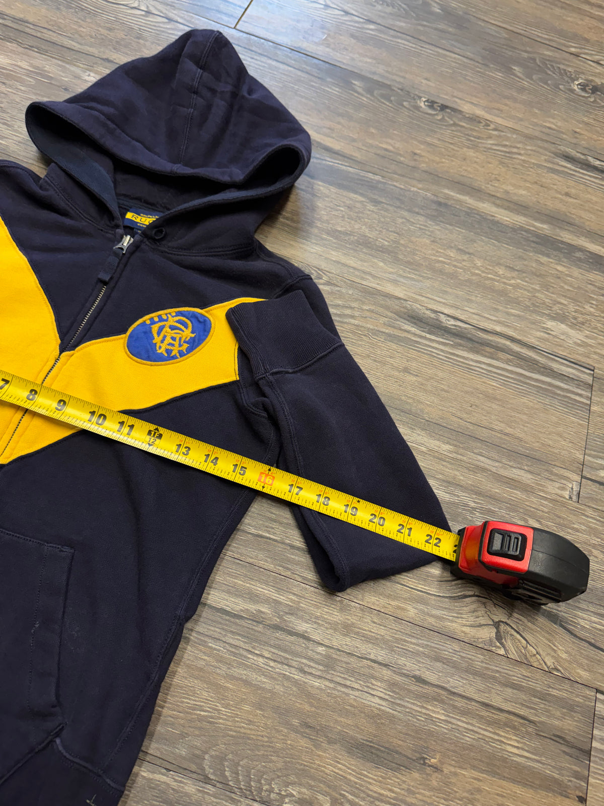 POLO RALPH LAUREN WMNS RUGBY STRIPE ZIP-UP HOODIE (XS)