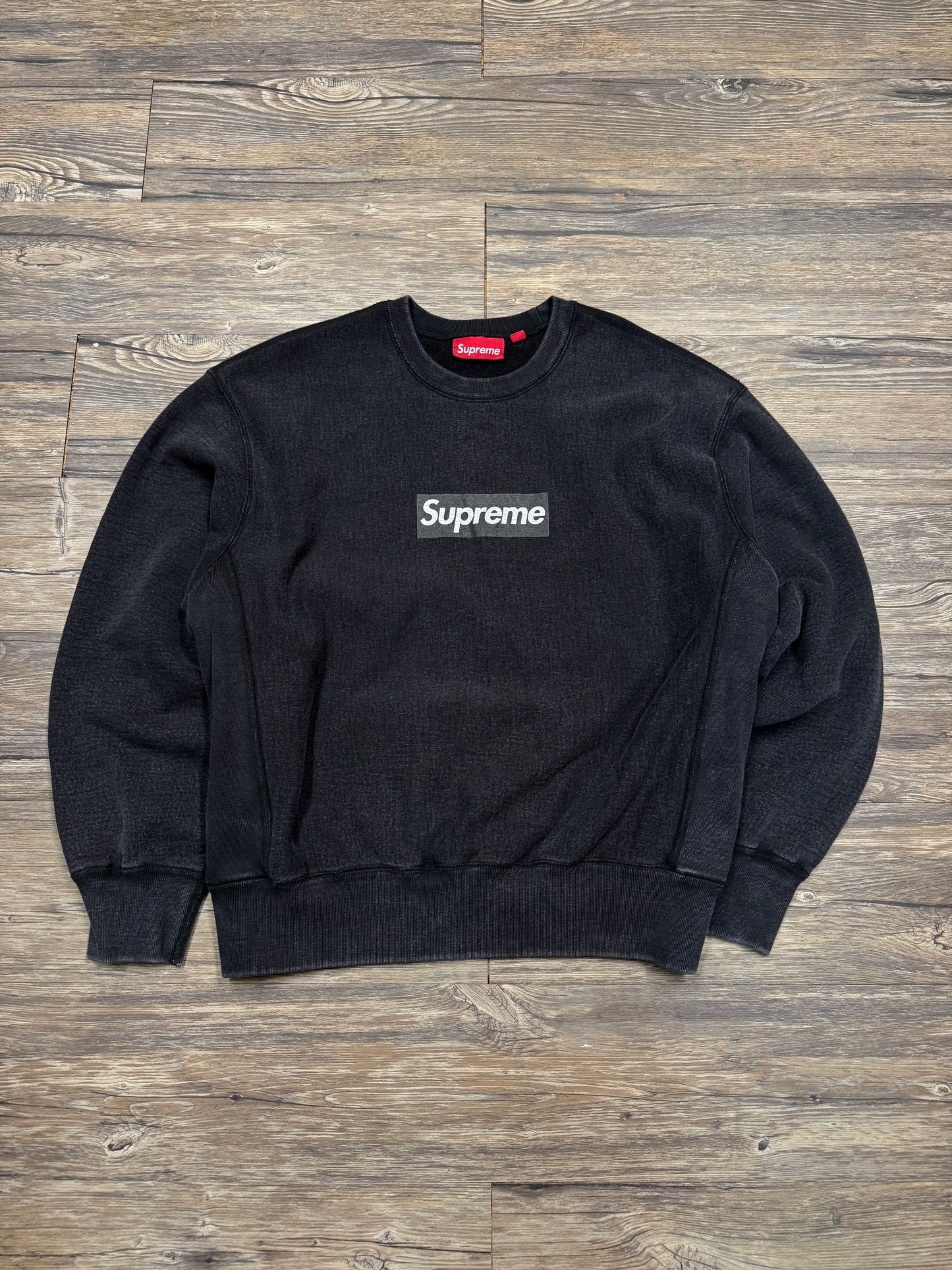 SUPREME BLACK BOX LOGO CREWNECK (S)