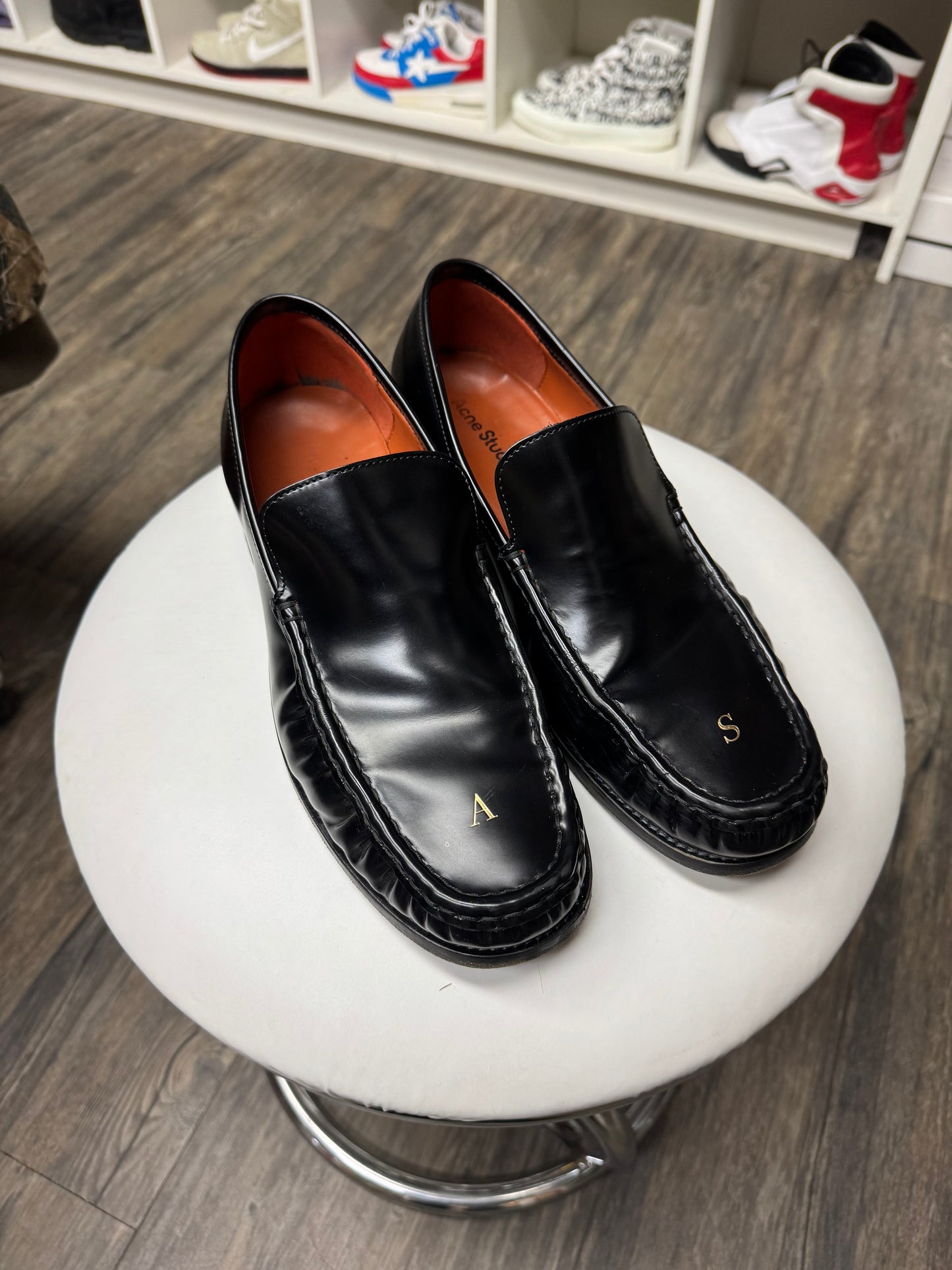 ACNE STUDIOS AS BLACK LOAFERS (10.5)