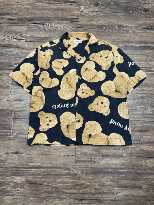 PALM ANGELS BEAR BUTTON UP T-SHIRT (M)