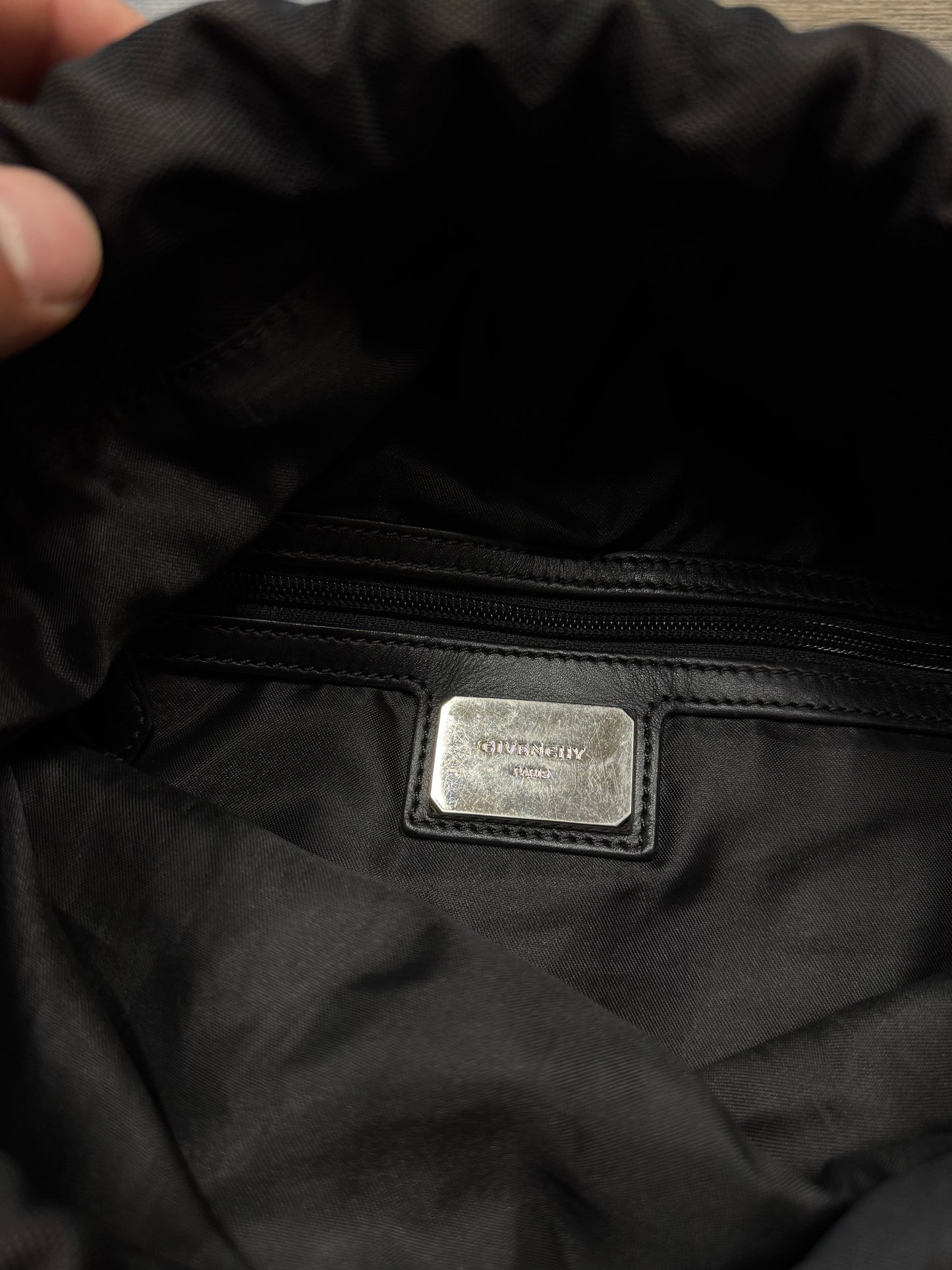 GIVENCHY PARIS NYLON DRAWSTRING BACKPACK (OS)