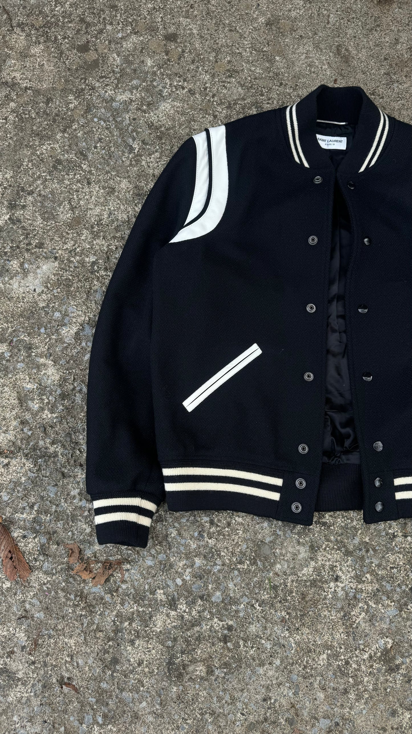 SAINT LAURENT BLACK TEDDY JACKET (M)