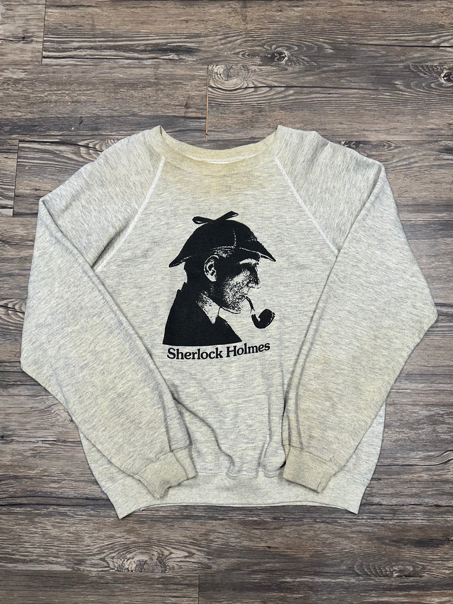 VINTAGE FADED SHERLOCK HOLMES GRAPHIC CREWNECK (XL)