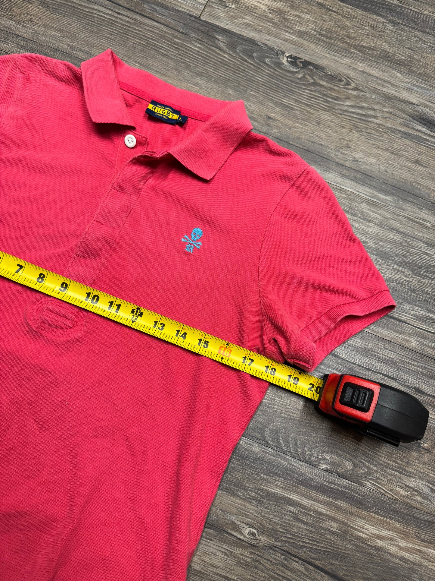 RUGBY BY RALPH LAUREN PINK POLO (L)