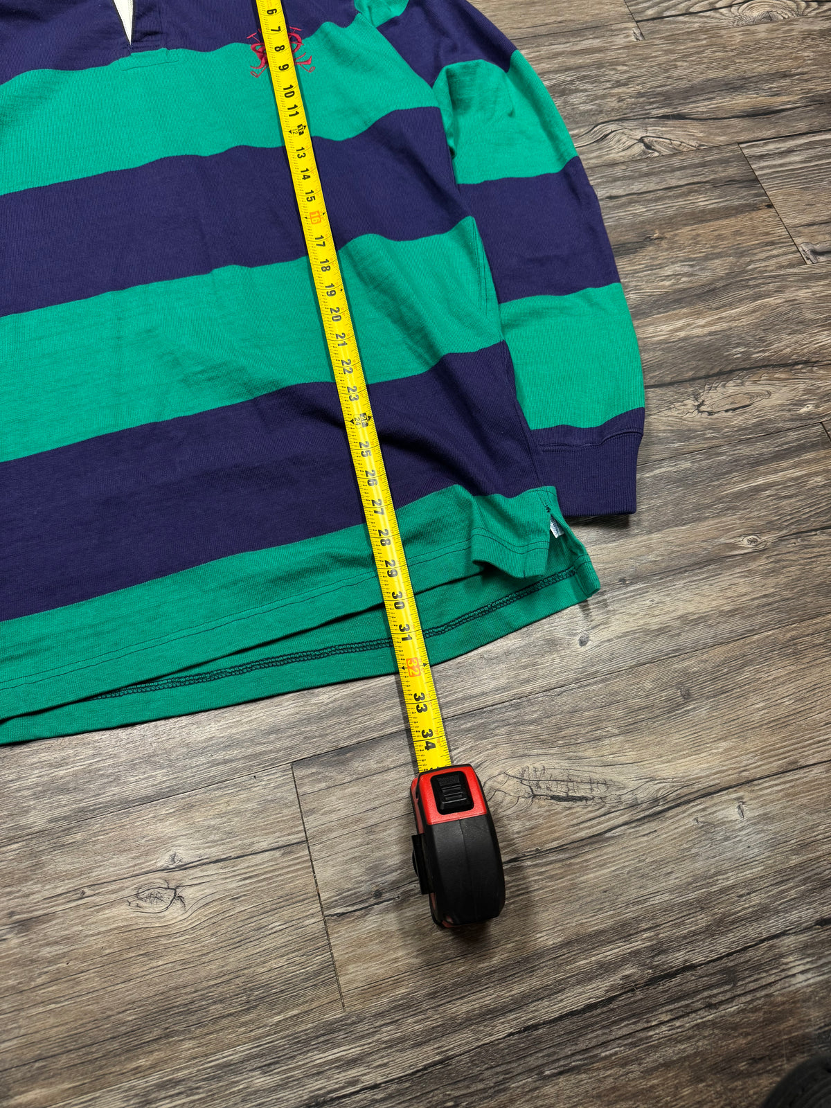POLO RALPH LAUREN STRIPED RUGBY SHIRT (L)