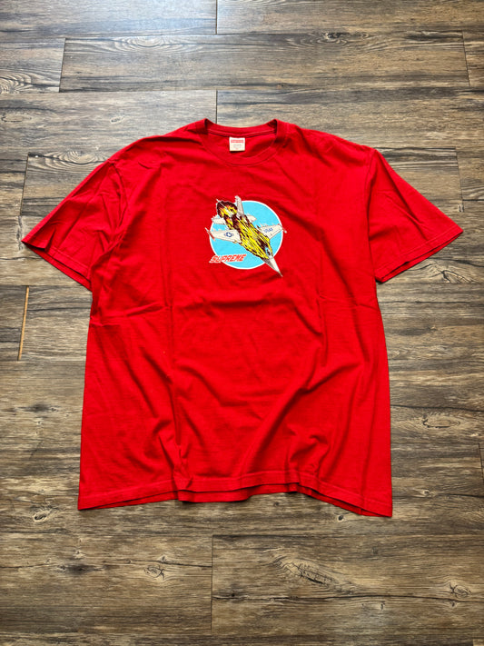 SUPREME RED JET TEE (XL)
