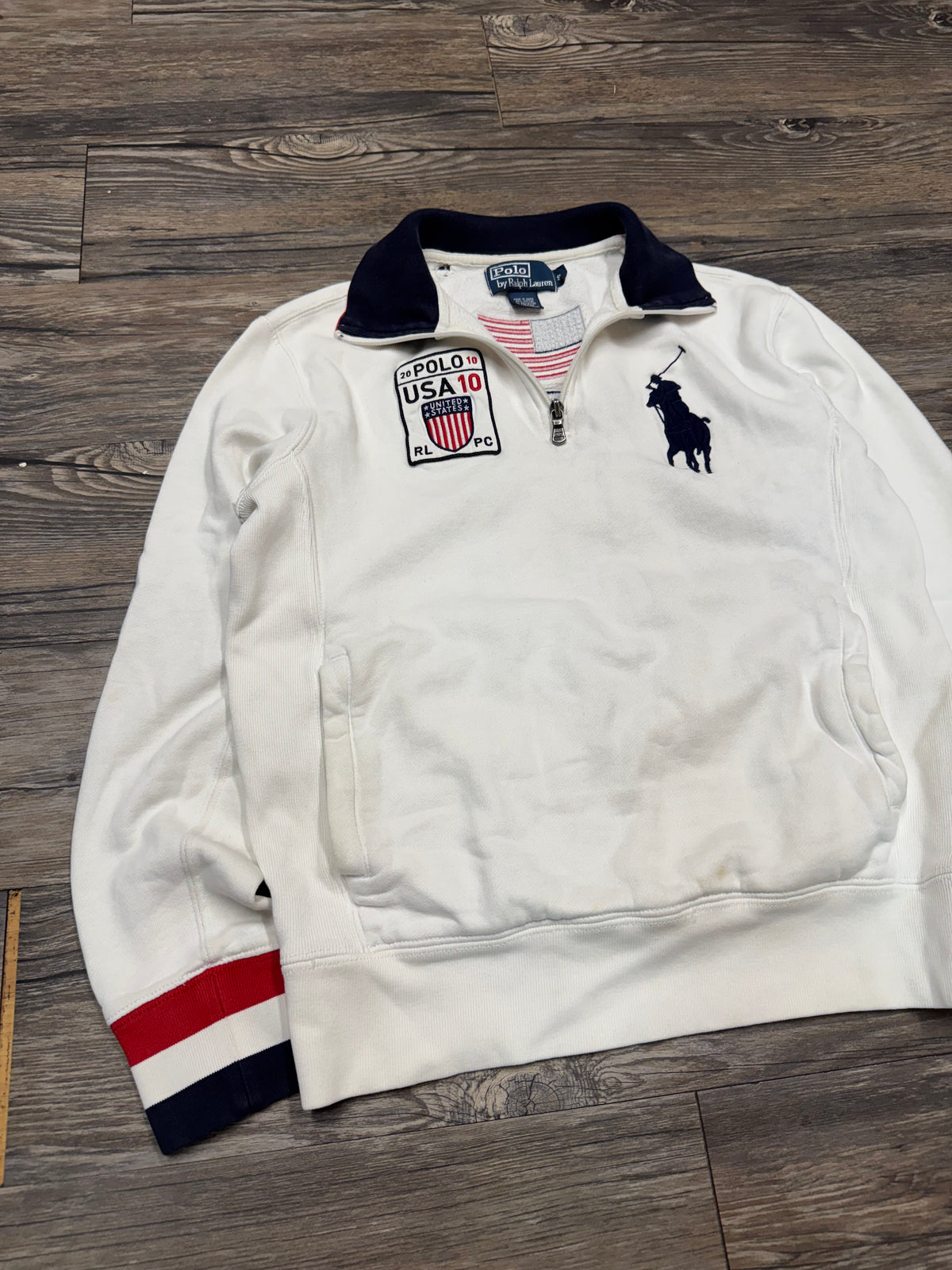 POLO RALPH LAUREN USA BIG PONY QUARTER ZIP (S)