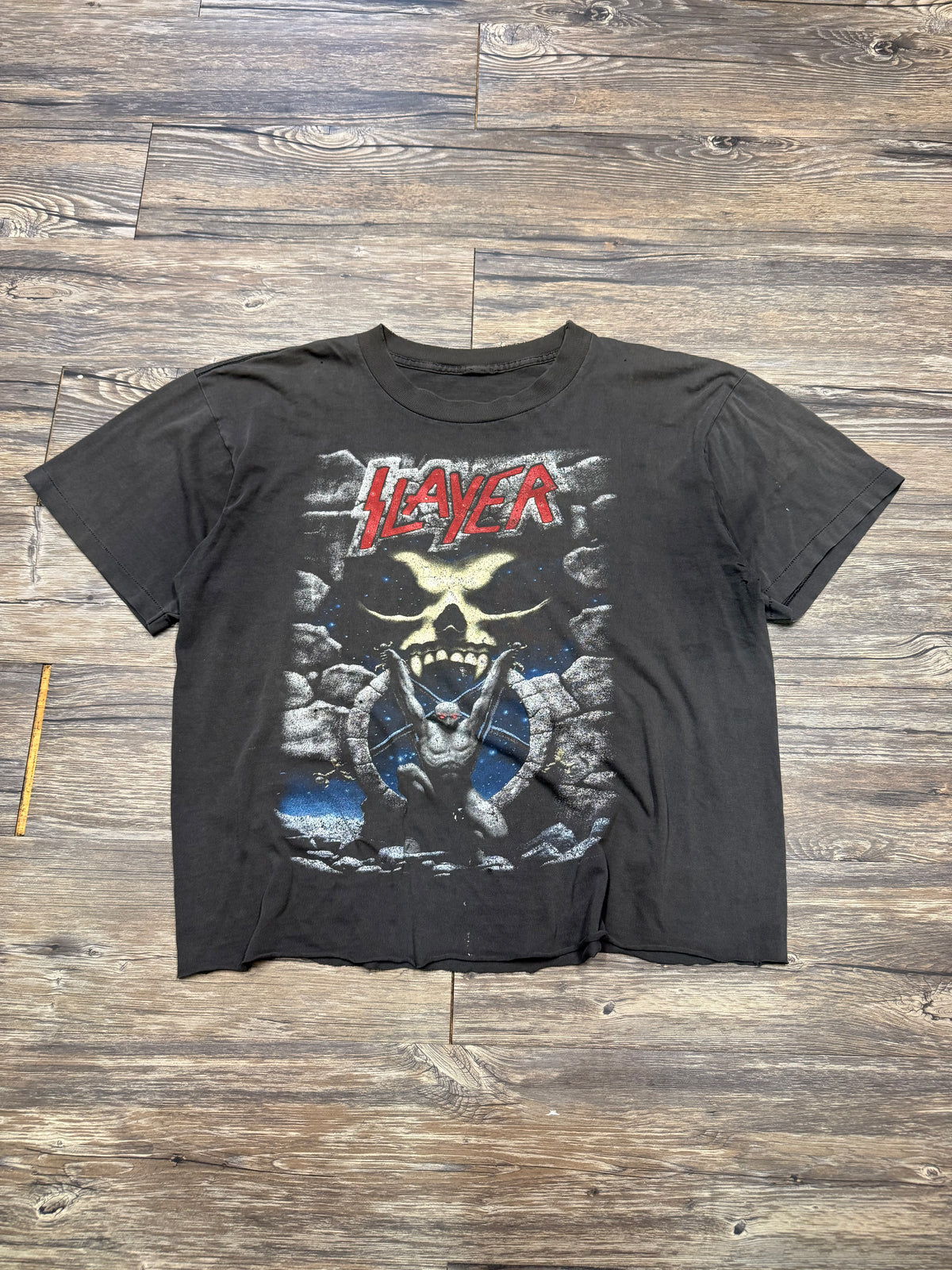 1995 LIVE INTRUSION WINGED SKULL CROPPED T-SHIRT (M)