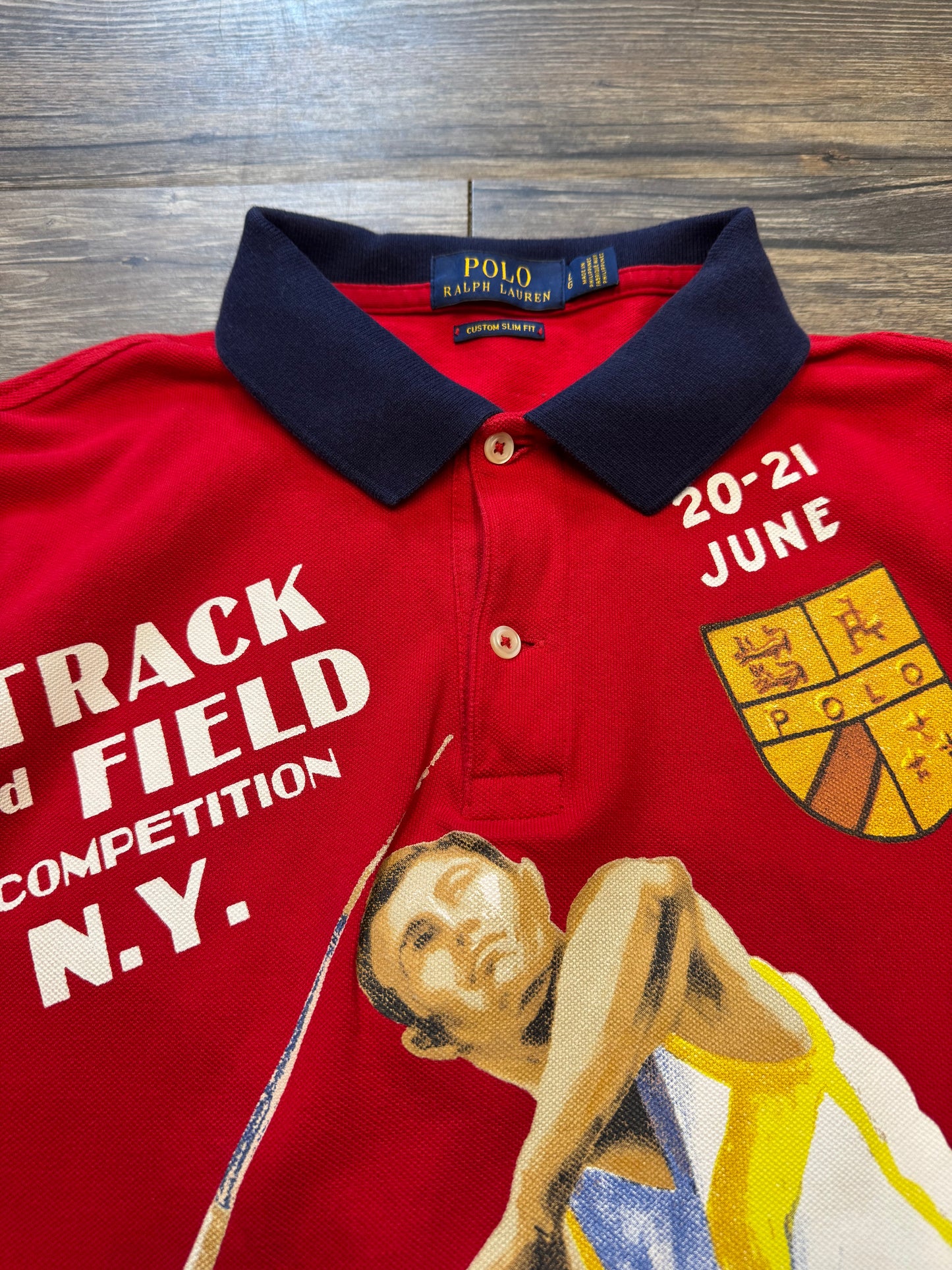 POLO RALPH LAUREN TRACK & FIELD CHARIOTS STADIUM SHIRT (L)