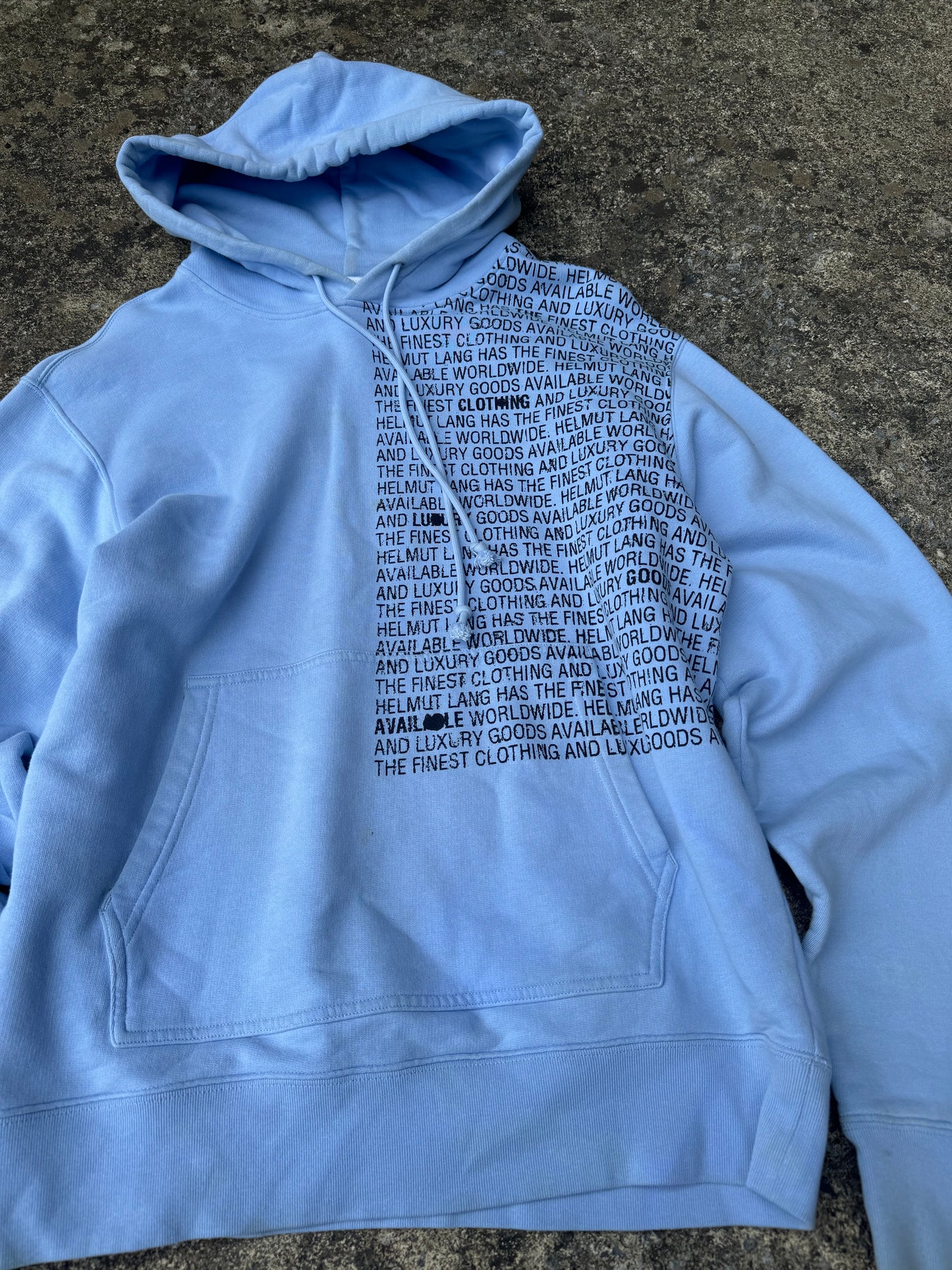 HELMUT LANG SCRIPT HOODIE (L)