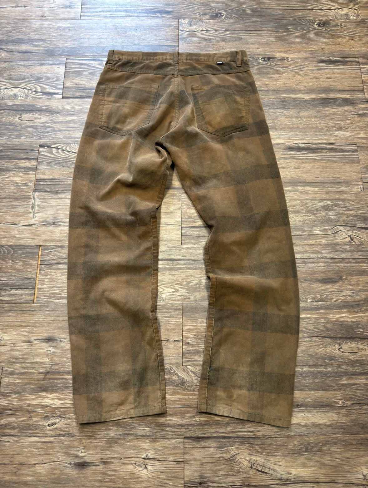 VINTAGE STUSSY PLAID CORDUROY PANTS (32)