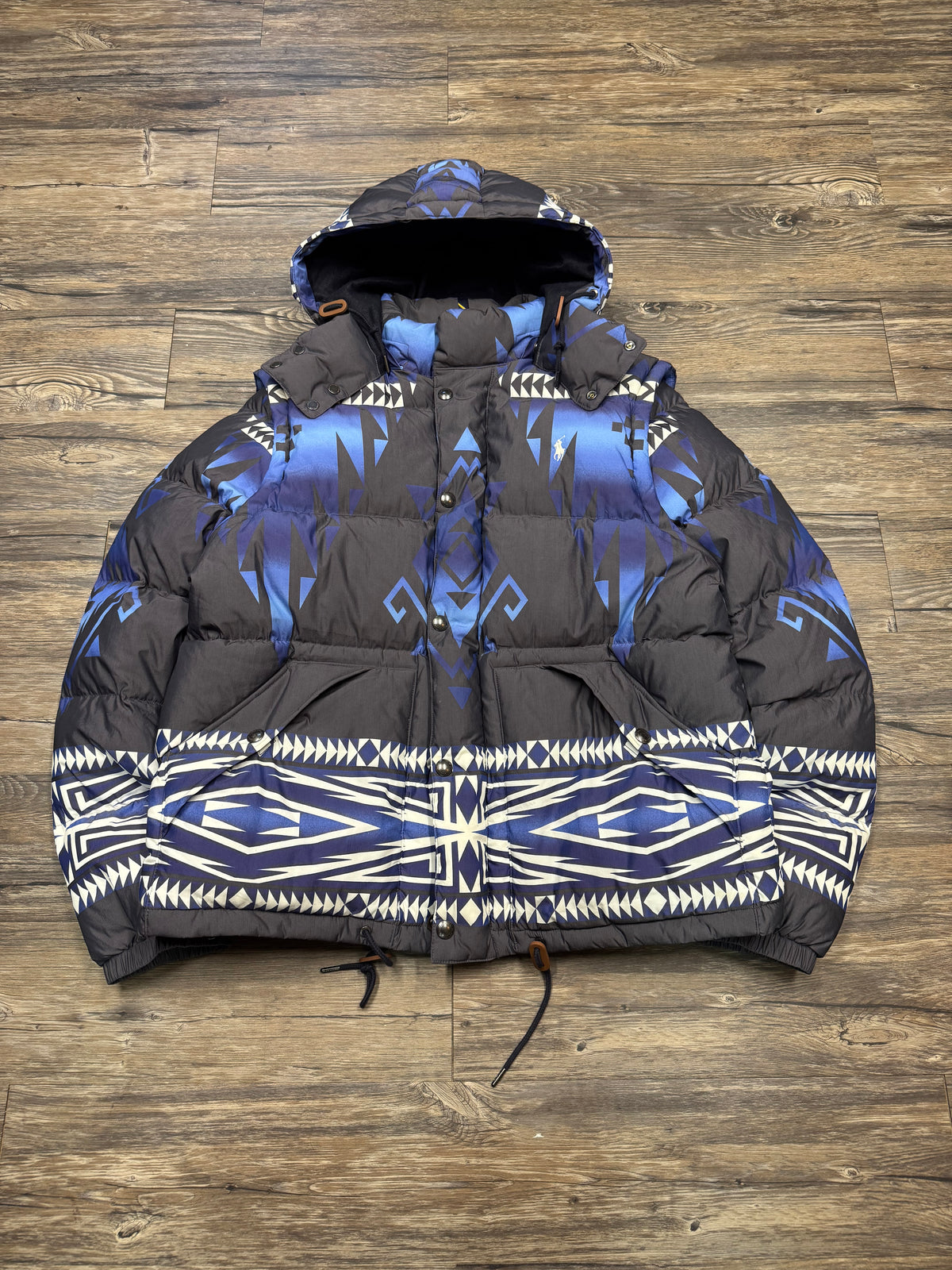 POLO RALPH LAUREN AZTEC GOOSE FILLED PUFFER DOWN JACKET (L)