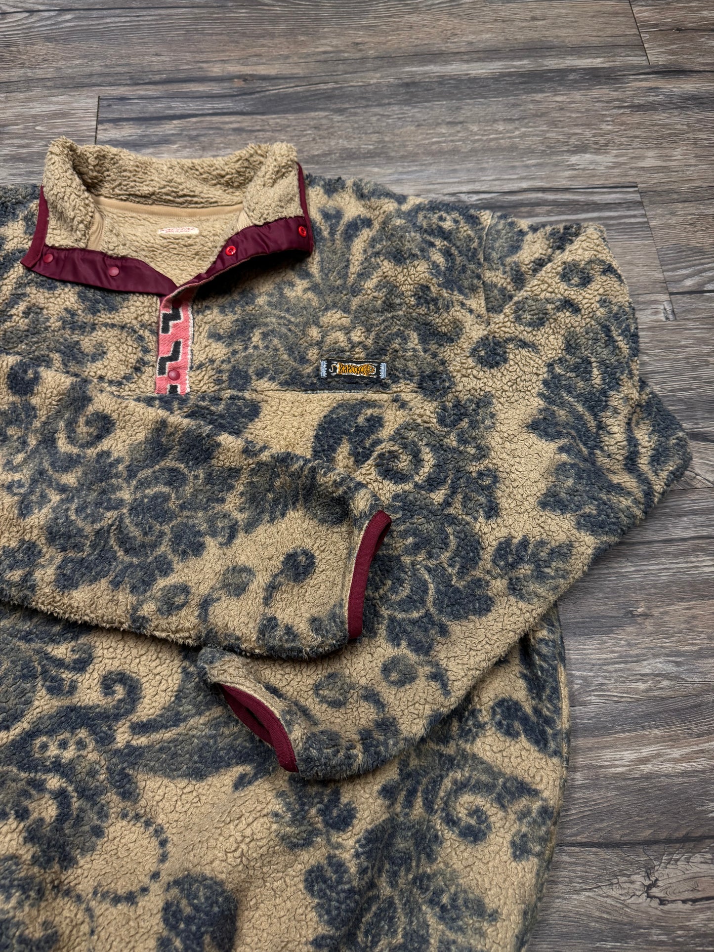 KAPITAL DEEP PILE DAMASK SNAP FLEECE (L)