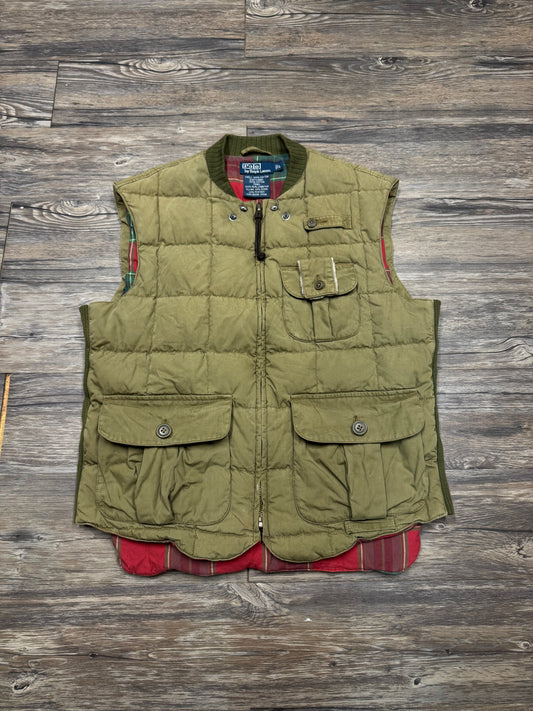 POLO RALPH LAUREN 90’s PLAID LINED PUFFER WORK VEST (L)