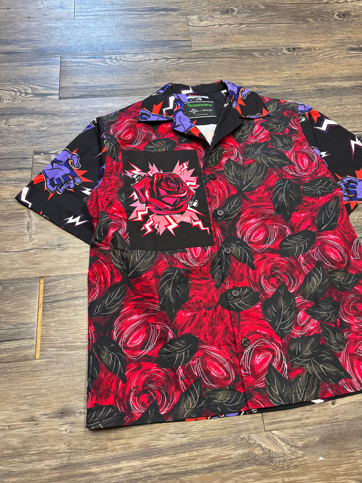 FRANKENSTEIN X PRADA HAWAIIAN STYLE BUTTON UP (M)