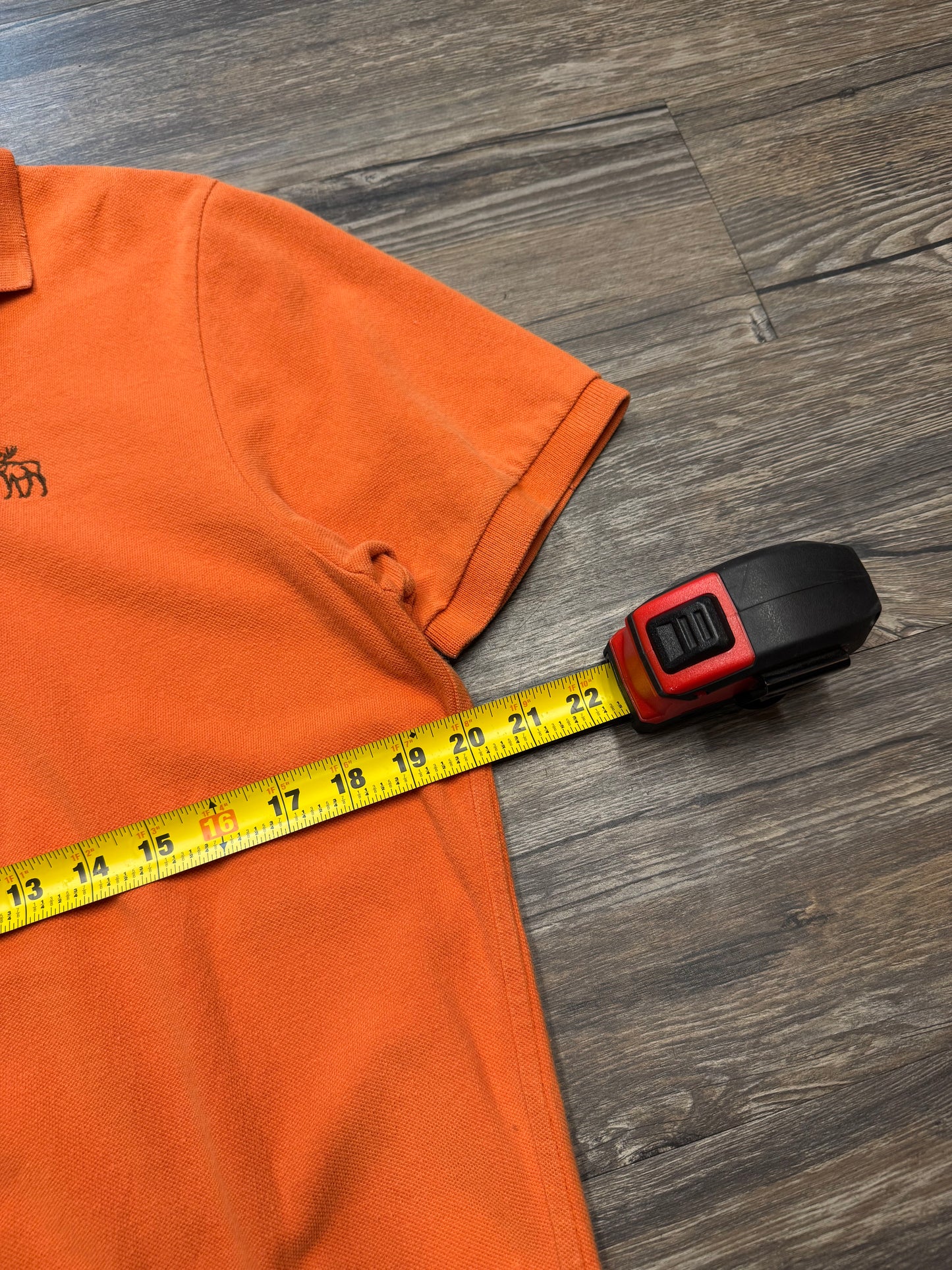 ABERCROMBIE & FITCH ORANGE VINTAGE POLO (L)