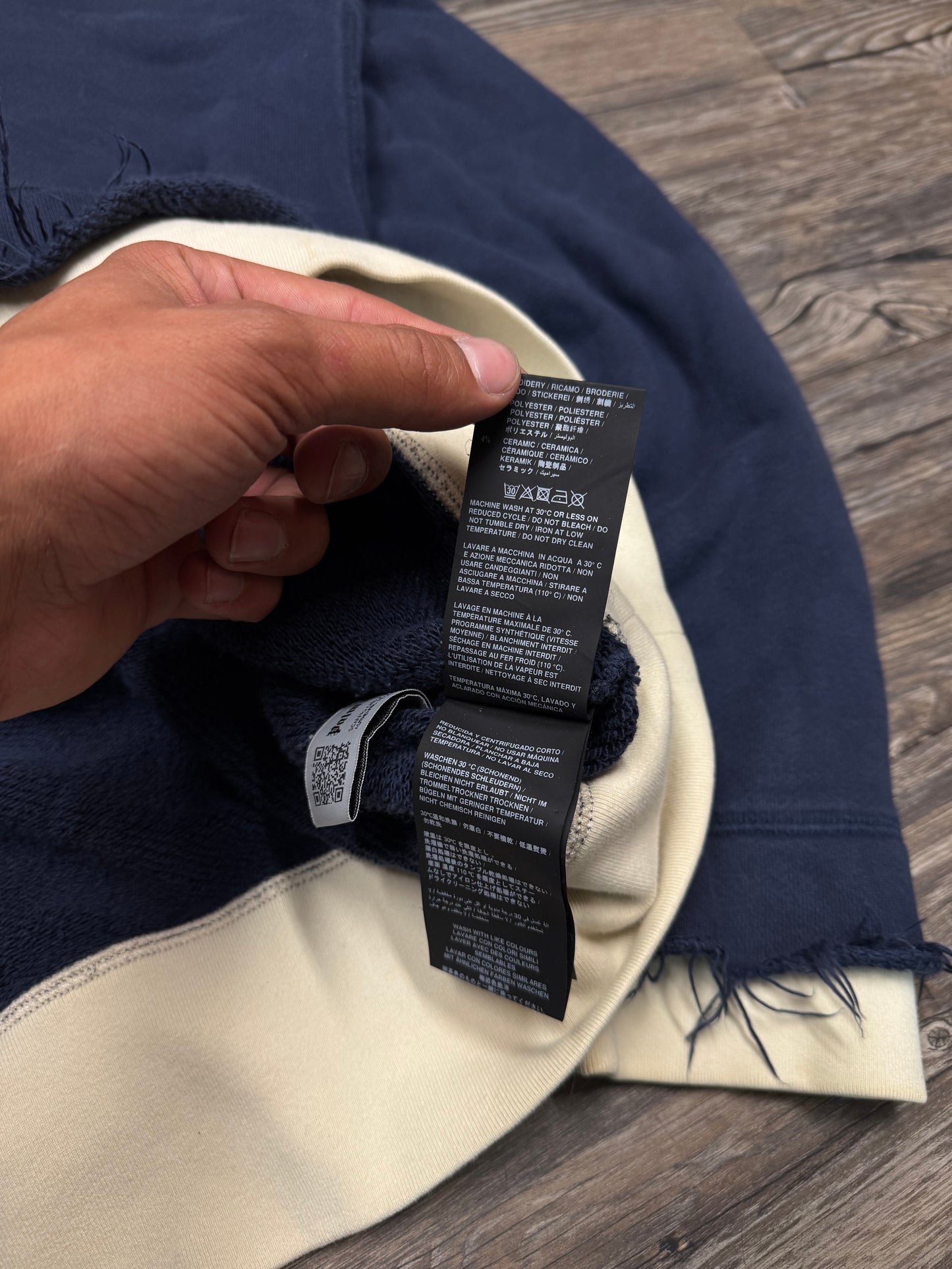 PALM ANGELS DOUBLE HOODED LAYERED SWEATSHIRT (S)