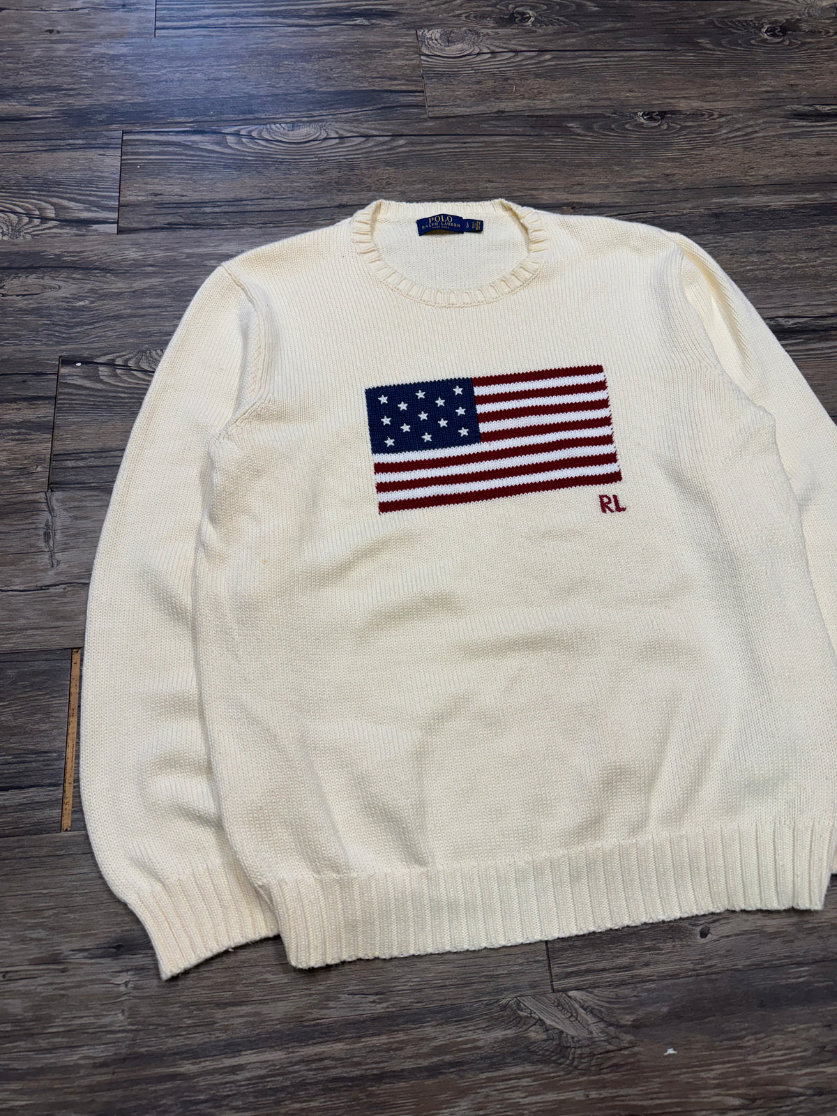 POLO RALPH LAUREN AMERICAN FLAG KNIT (L)