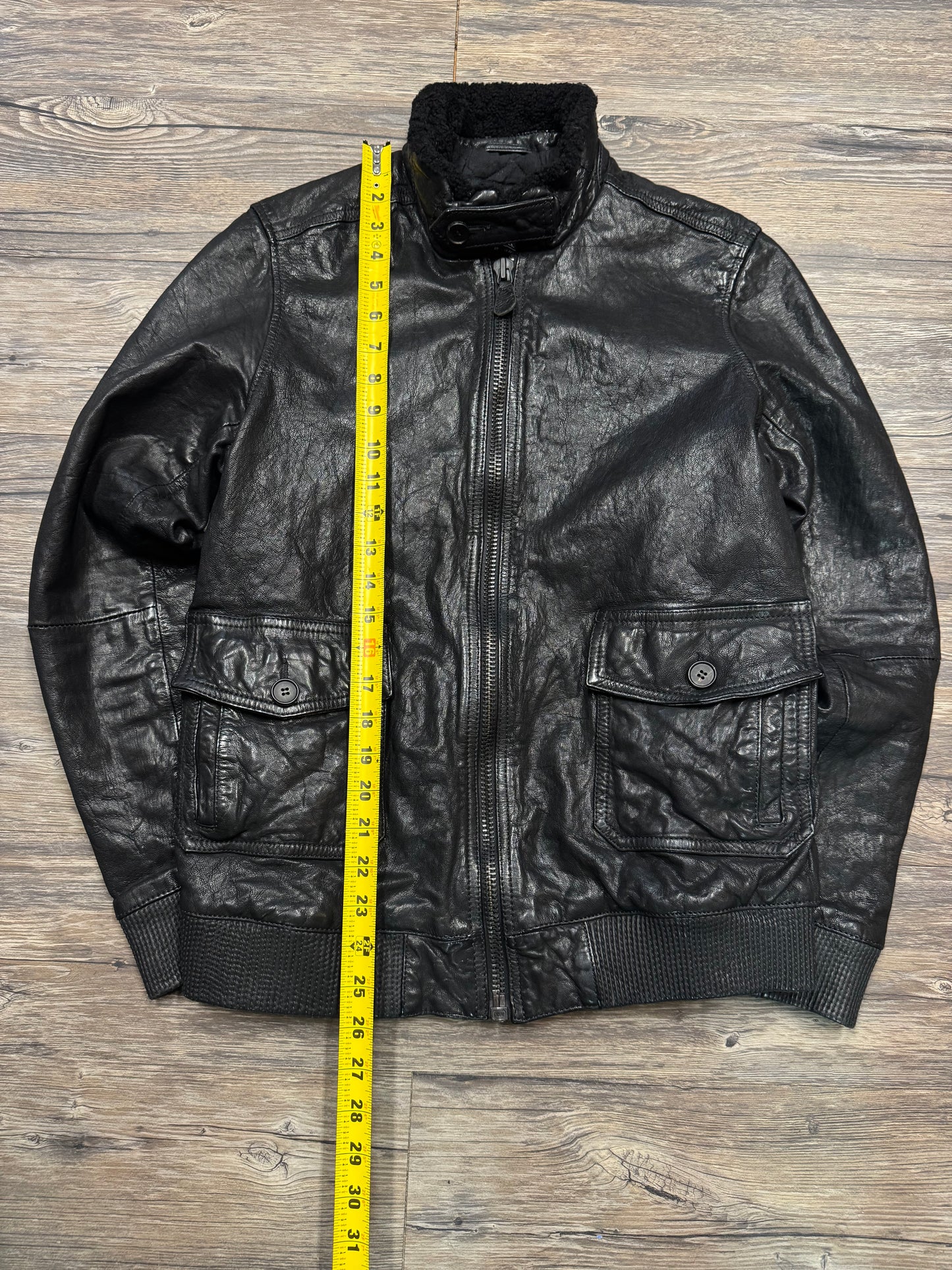 ALLSAINTS FUR COLLAR BIKER JACKET (S)