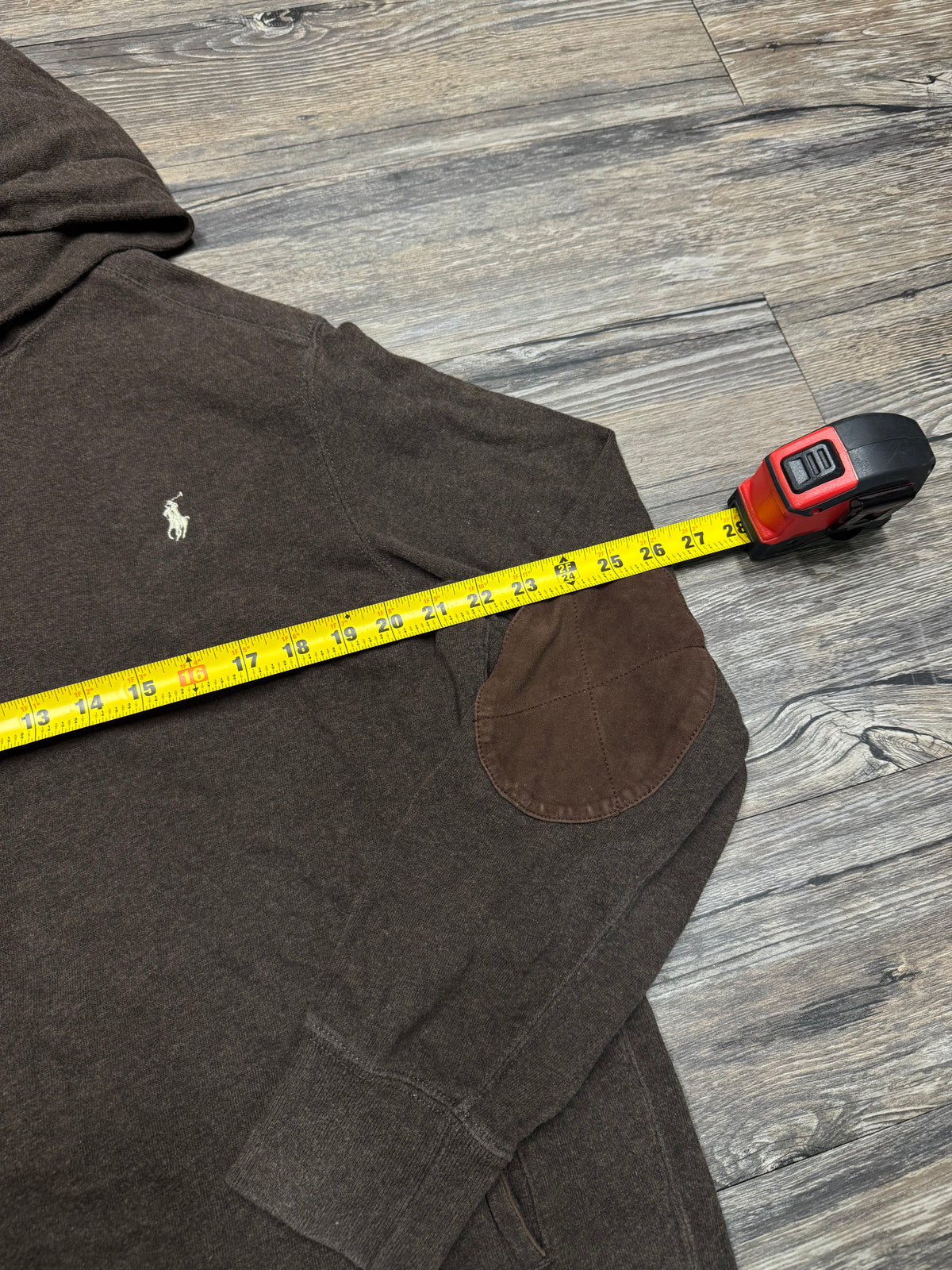 POLO RALPH LAUREN THERMAL KNIT HOODIE (L)