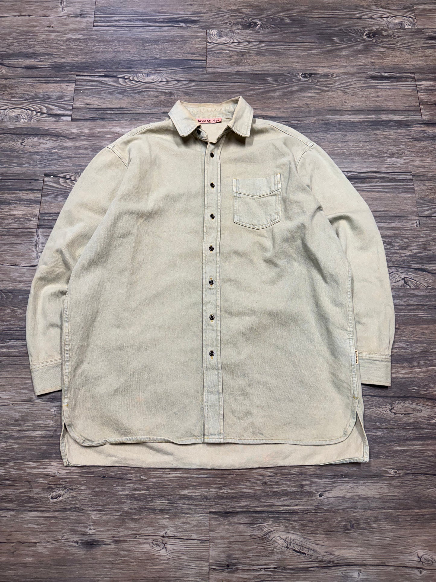 ACNE STUDIOS RELAXED FIT DENIM BUTTON-UP (46)