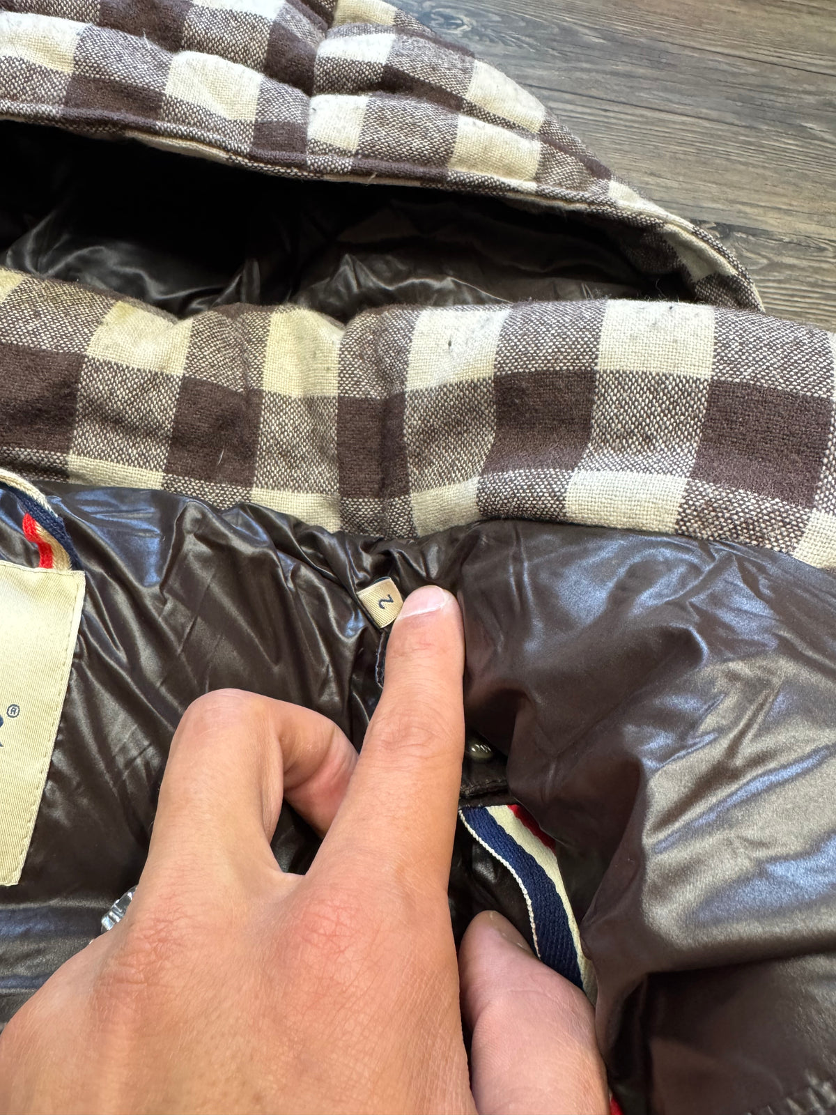 MONCLER X VISVIM BOROSIRI PLAID PUFFER JACKET (M)
