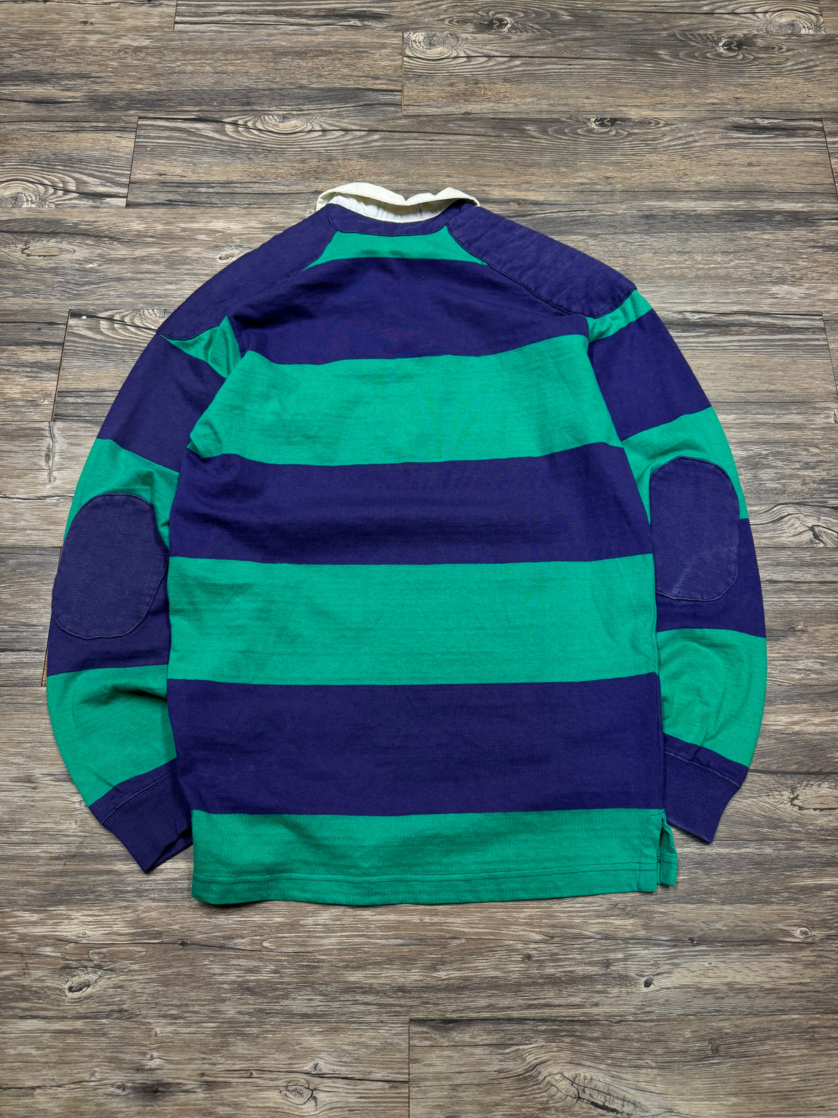 POLO RALPH LAUREN STRIPED RUGBY SHIRT (L)
