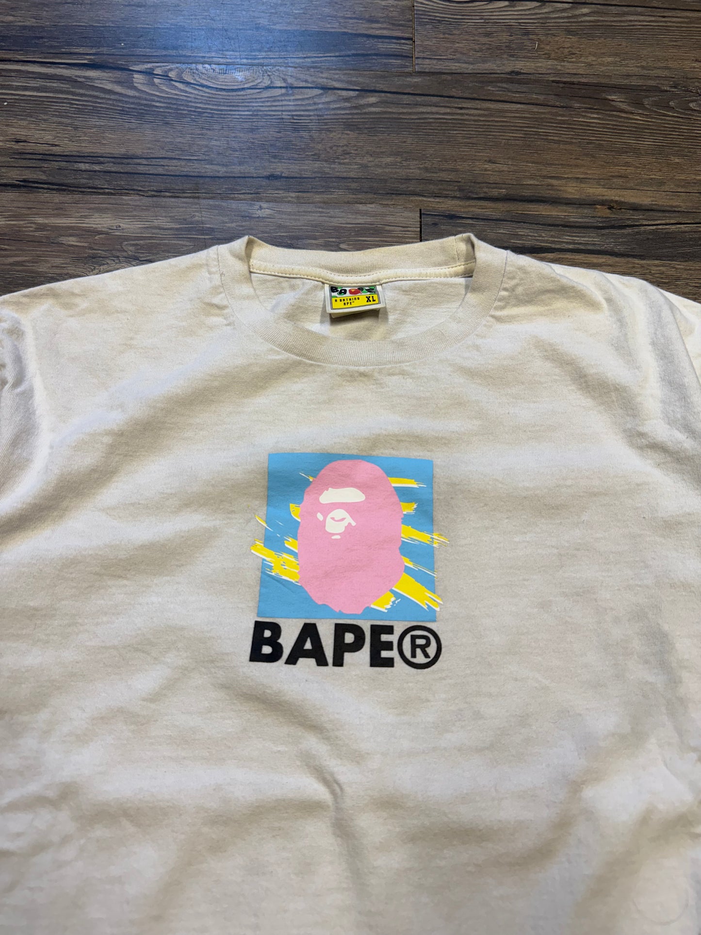 BAPE MULTI-COLOR PRINT T-SHIRT (XL)