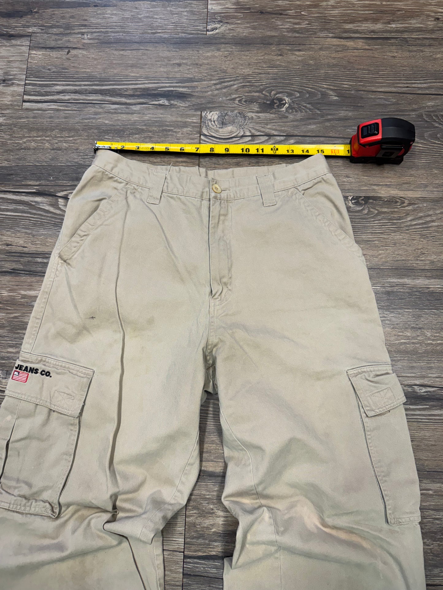 RALPH LAUREN POLO JEANS CO BAGGY BEIGE CARGO PANTS (34)