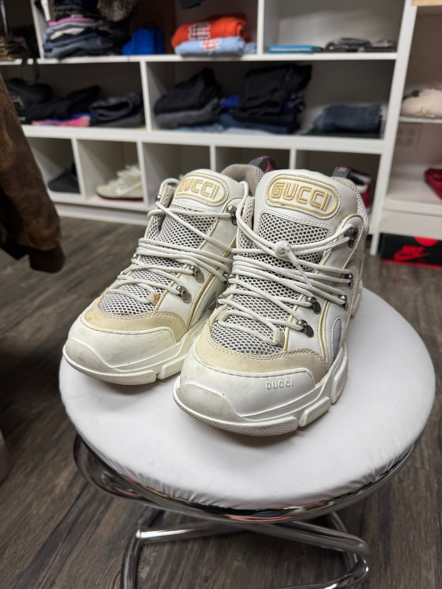 GUCCI XL WHITE SNEAKERS (11.5)
